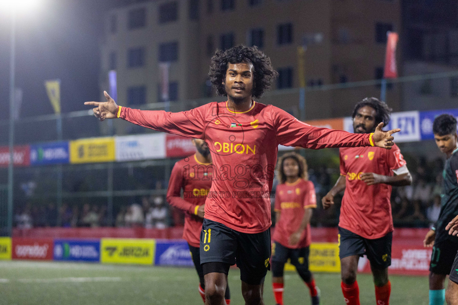 DH Bandidhoo vs DH Kudahuvadhoo in Day 17 of Golden Futsal Challenge 2024 was held on Wednesday, 31st January 2024, in Hulhumale', Maldives Photos: Nausham Waheed / images.mv