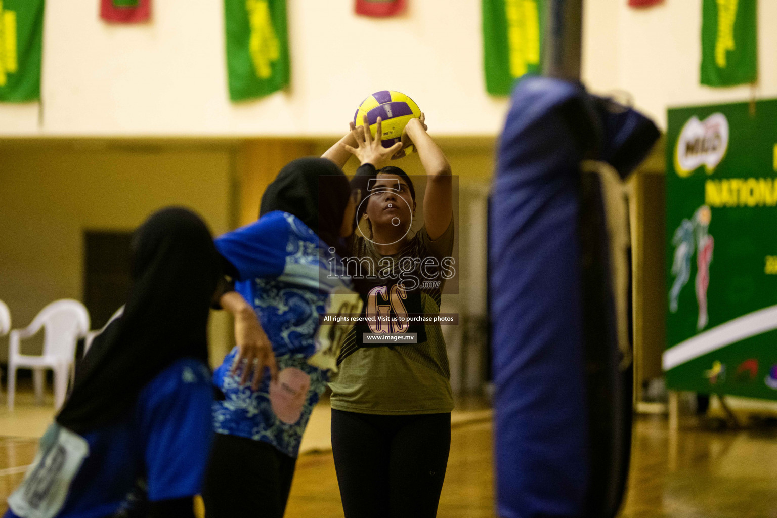 Green Streets vs Mahibadhoo Sports Club in the Semi Finals of Milo National Netball Tournament 2021 held on 3 December 2021 in Male', Maldives, Photos by Maanish