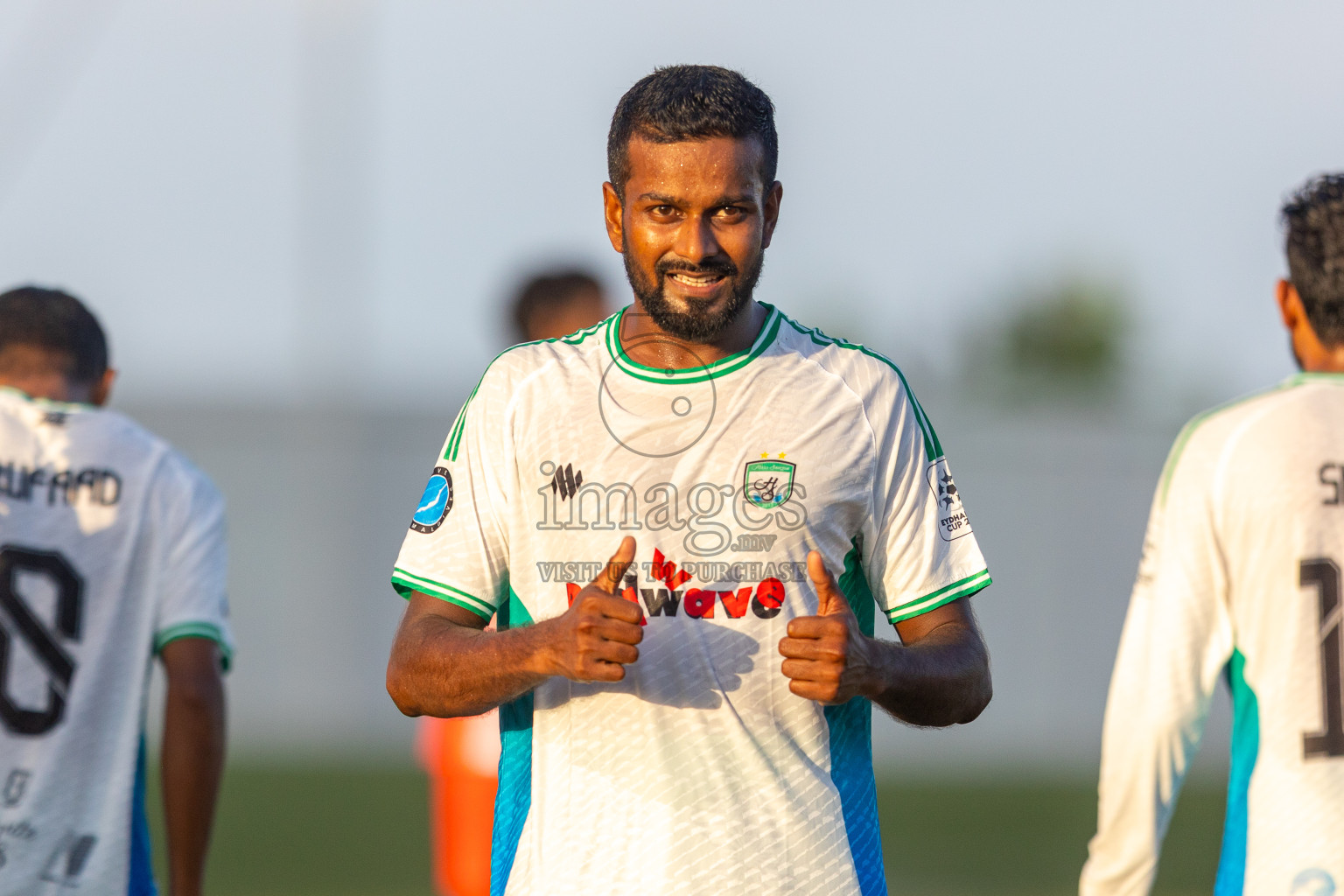Huss Songun Football Team vs CC Sports Club in Day 2 of Eydhafushi Cup 2025 held in Eydhafushi Football Stadium at B. Eydhafushi, Maldives on Saturday, 6th September 2025. Photos: Mohamed Mahfouz Moosa / images.mv
