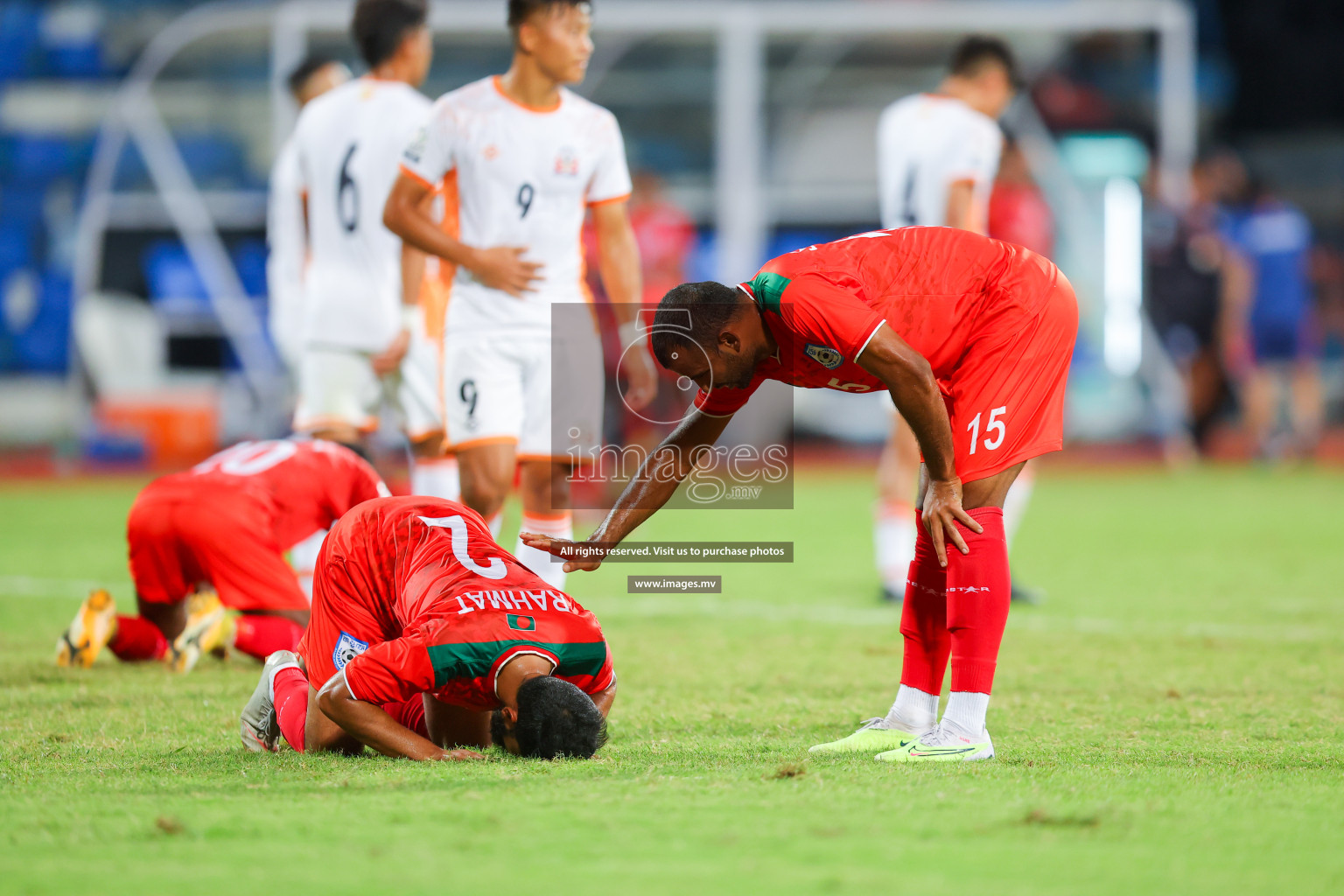 Bhutan vs Bangladesh in SAFF Championship 2023 held in Sree Kanteerava Stadium, Bengaluru, India, on Wednesday, 28th June 2023. Photos: Nausham Waheed, Hassan Simah / images.mv