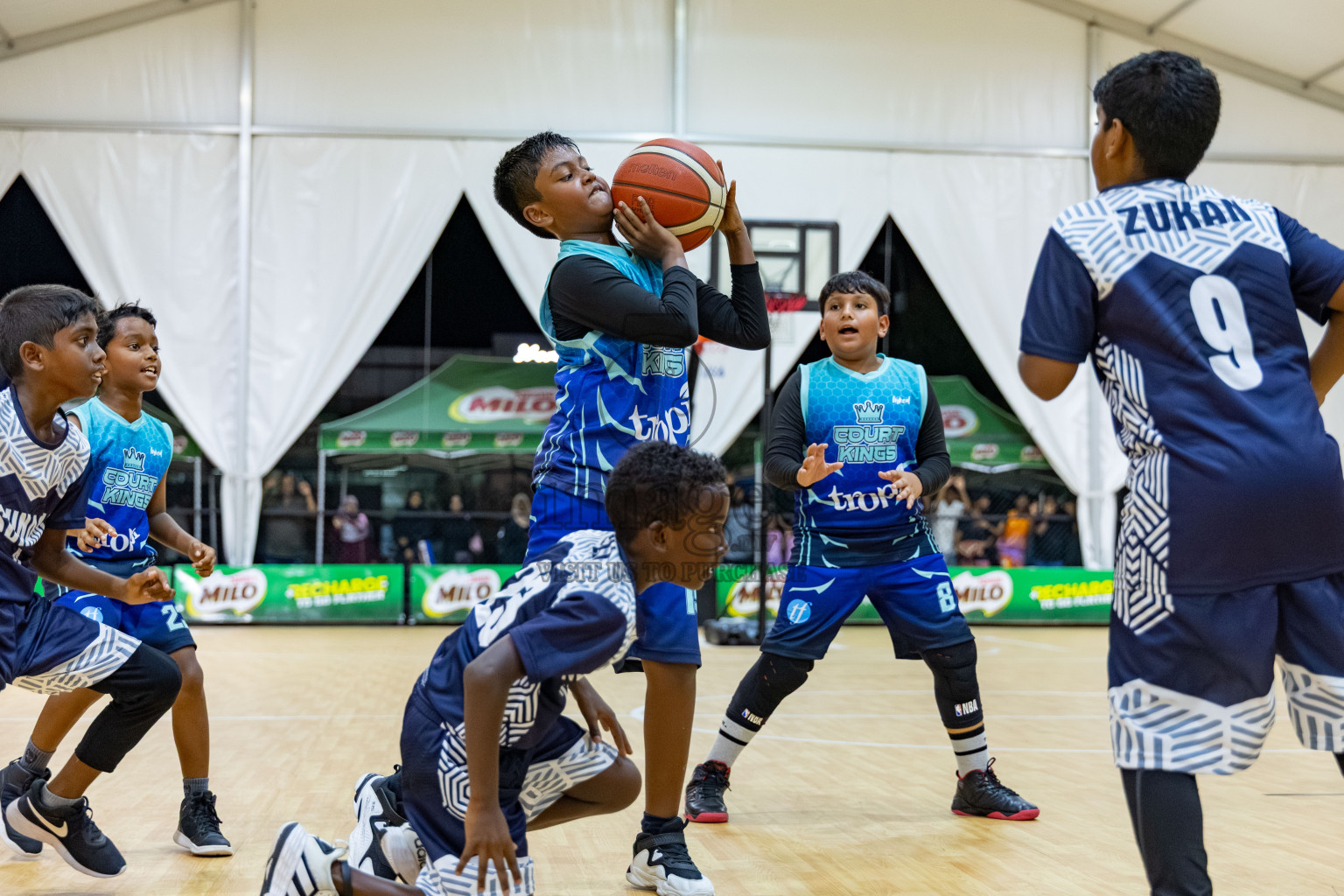 Milo 5 x 5 Junior Challenge 2025 - Basketball tournament held in Basketball Training Center, Male', Maldives on Thursday, 09th October 2025. 
Photo by: Hassan Simah / Images.mv