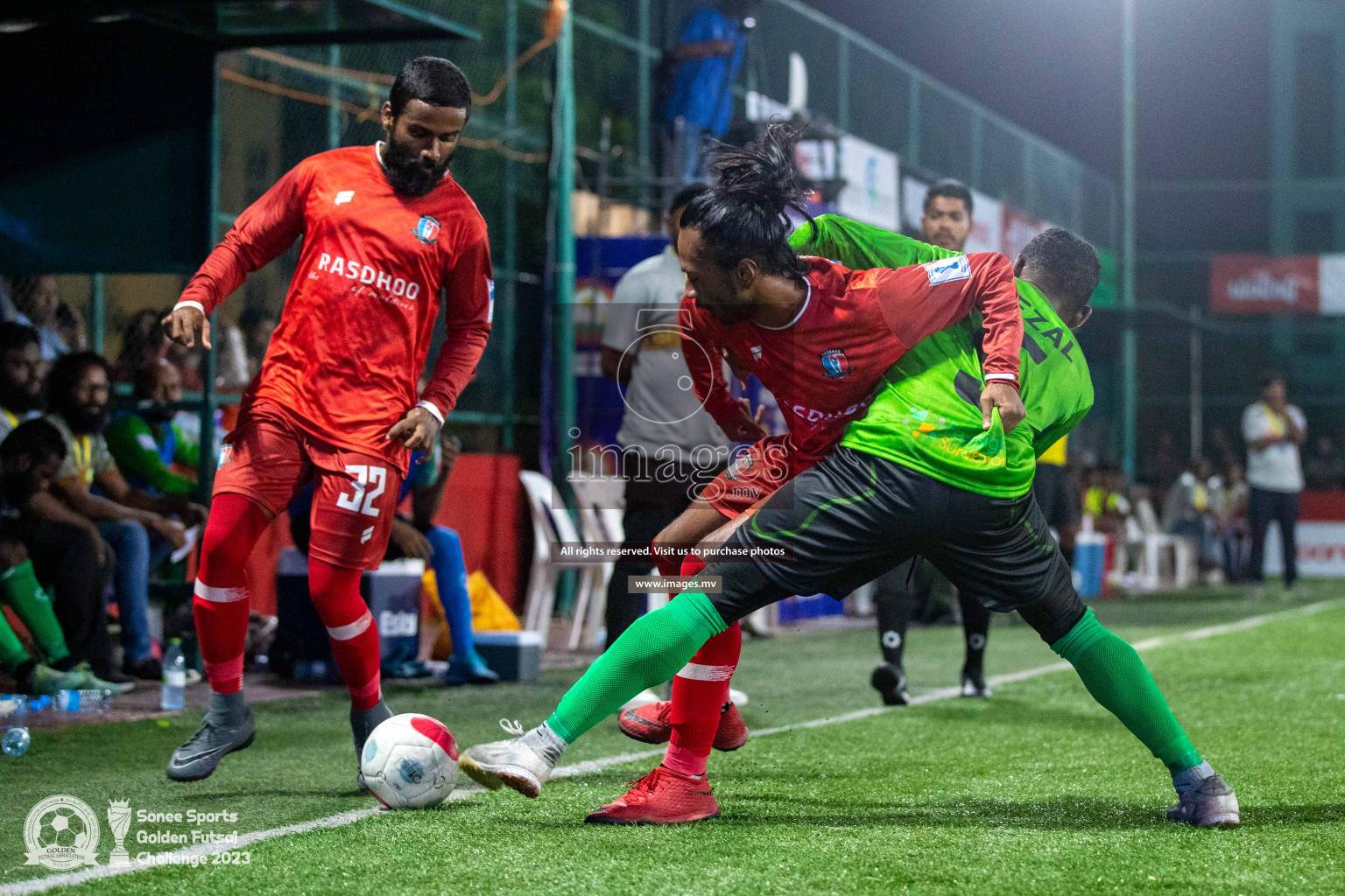 AA. Rasdhoo vs AA. Feridhoo in Day 4 of Golden Futsal Challenge 2023 on 08 February 2023 in Hulhumale, Male, Maldives