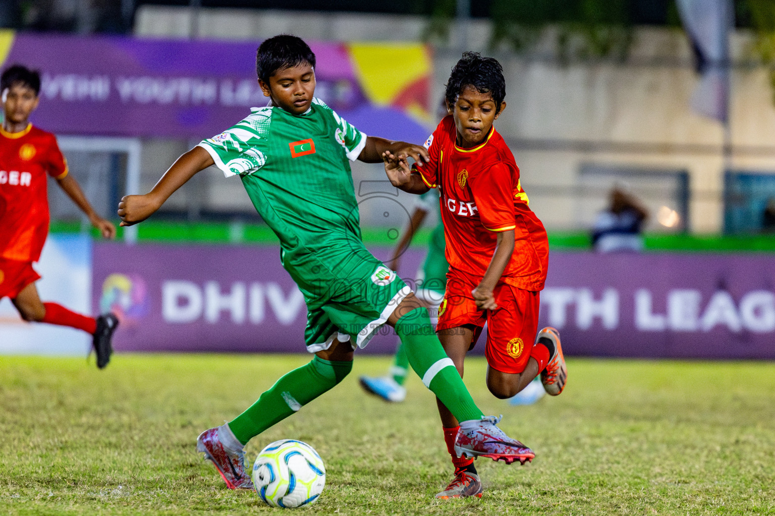 Victory Sports Club vs Hurriyya Sports Club (U12) in Day 9 of Dhivehi Youth League 2024 held at Henveiru Stadium on Saturday, 14th December 2024. Photos: Nausham Waheed / Images.mv