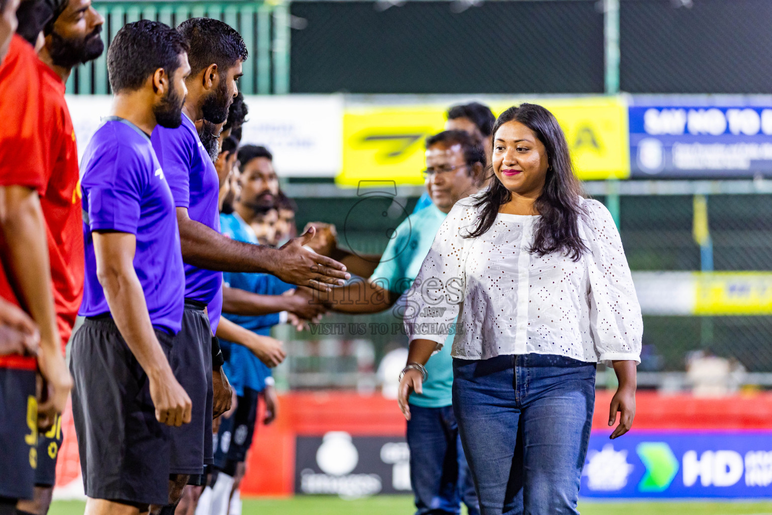 HDh Naivaadhoo vs HDh Nolhivaran in Day 23 of Golden Futsal Challenge 2024 was held on Tuesday , 6th February 2024 in Hulhumale', Maldives Photos: Nausham Waheed / images.mv