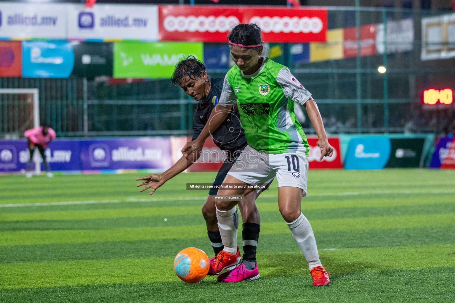 Club WAMCO vs DSC in the Semi Finals of 18/30 Women's Futsal Fiesta 2021 held in Hulhumale, Maldives on 14th December 2021. Photos: Ismail Thoriq / images.mv
