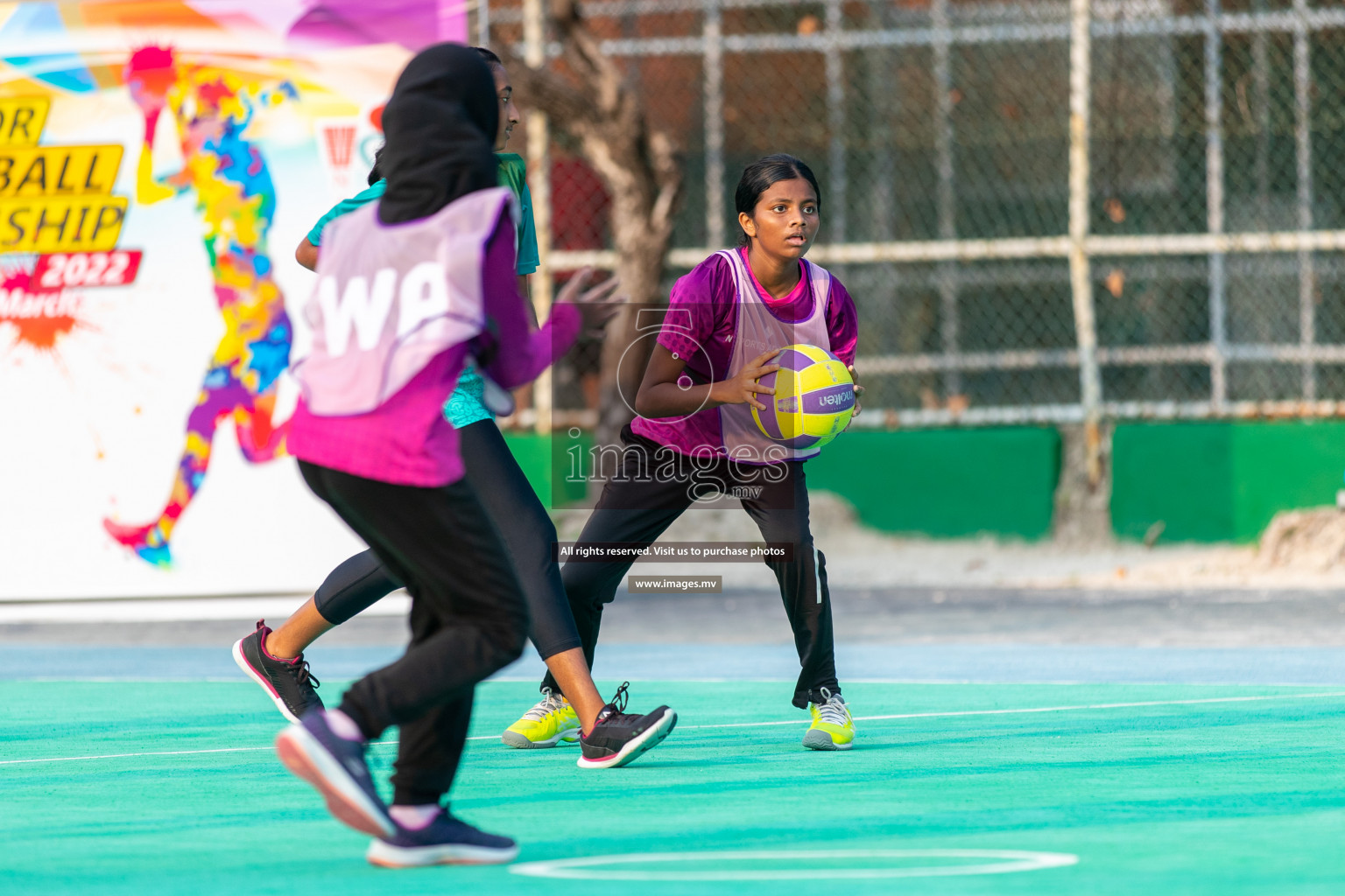 Junior Netball Championship 2022 - Under 14 Final U14 final of Junior Netball Championship 2022 held in Male', Maldives on Friday, 18th March 2022. Photos by Ismail Thoriq