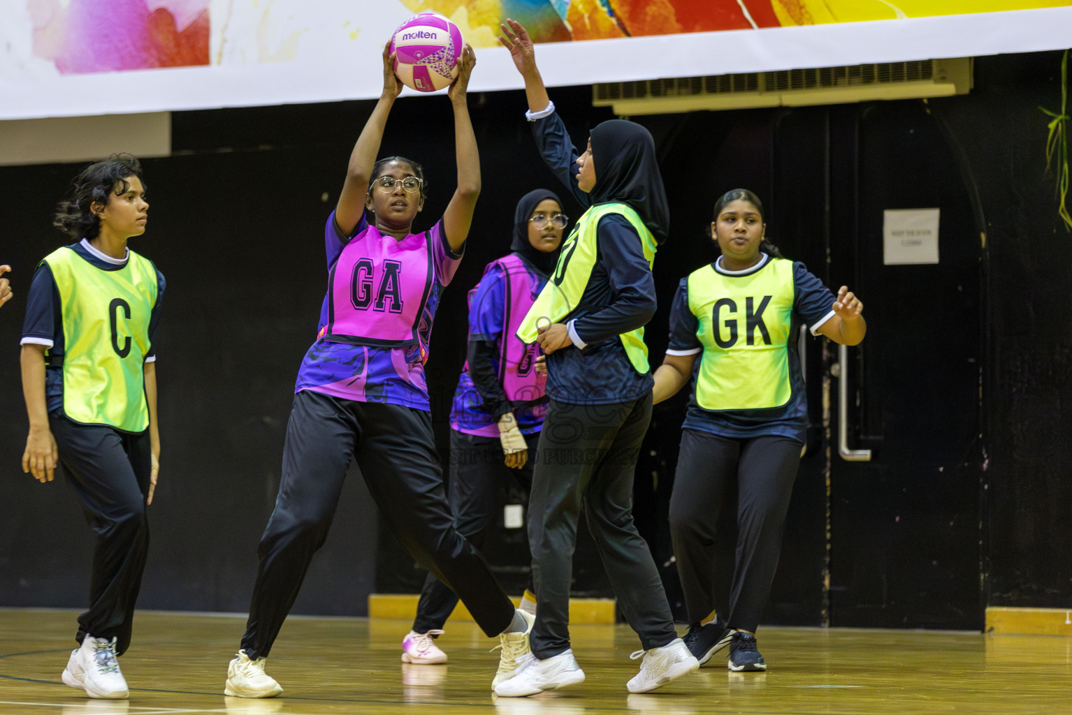 AIS  Netball academy vs N sports Academy in Day 3 of 3rd Netball Junior Championship, held at Social Center on Wednesday 22nd January 2025 . Photos: Shuu Abdul Sattar / images.mv