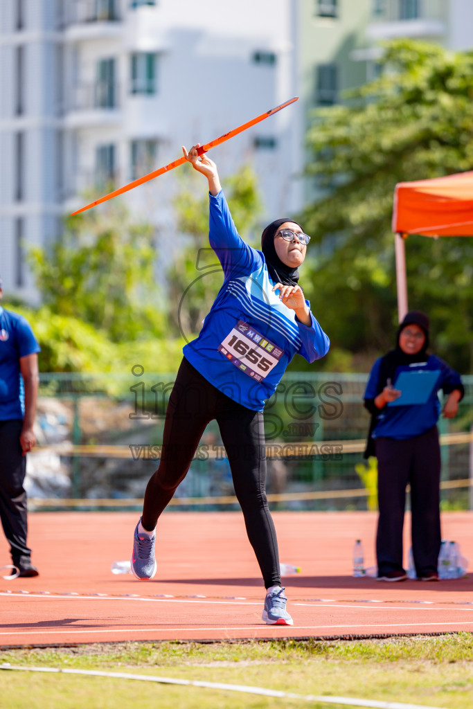 Day 4 of MWSC Interschool Athletics Championships 2024 held in Hulhumale Running Track, Hulhumale, Maldives on Tuesday, 12th November 2024. Photos by: Nausham Waheed / Images.mv