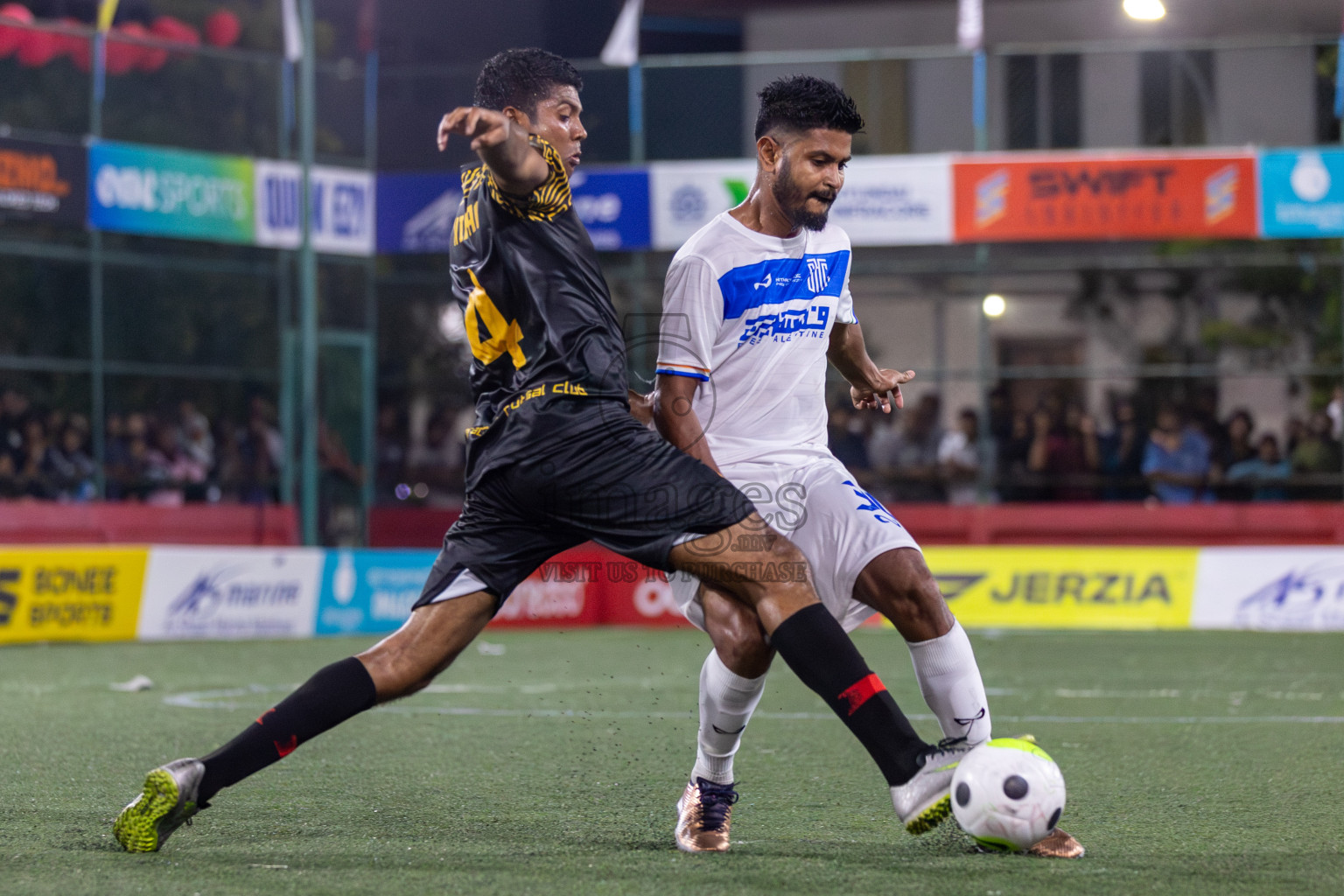 S Hithadhoo vs S Maradhoo in Day 18 of Golden Futsal Challenge 2024 was held on Thursday, 1st February 2024, in Hulhumale', Maldives Photos: Mohamed Mahfooz Moosa, / images.mv