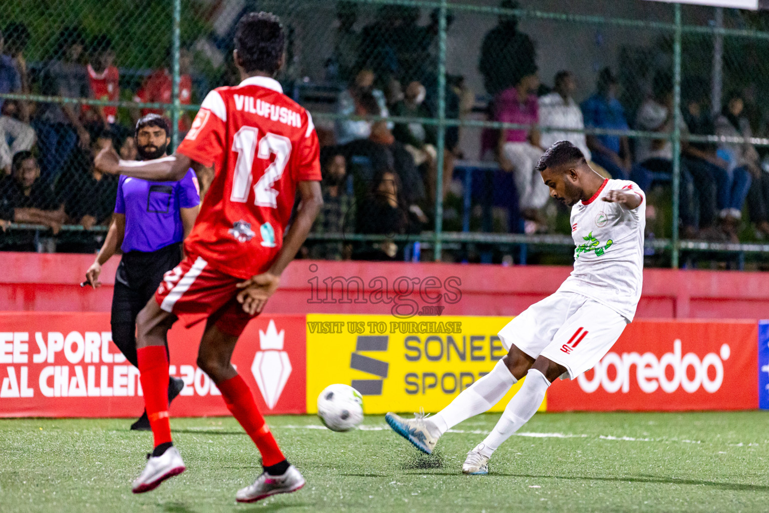 Th. Vilufushi  VS  Th. Gaadhiffushi in Day 20 of Golden Futsal Challenge 2024 was held on Saturday , 3rd February 2024 in Hulhumale', Maldives Photos: Nausham Waheed / images.mv