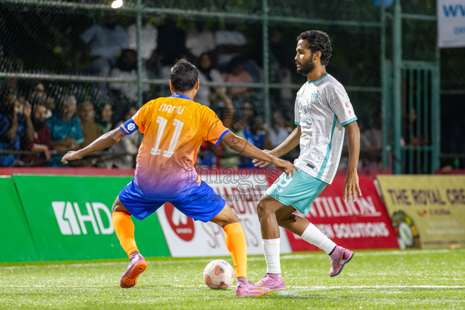 FSM vs MPL in Day 14 of Club Maldives Cup 2025 was held in Rehendhi Futsal Ground, Hulhumale', Maldives on Tuesday, 14th October 2025. Photos: Ismail Thoriq / images.mv