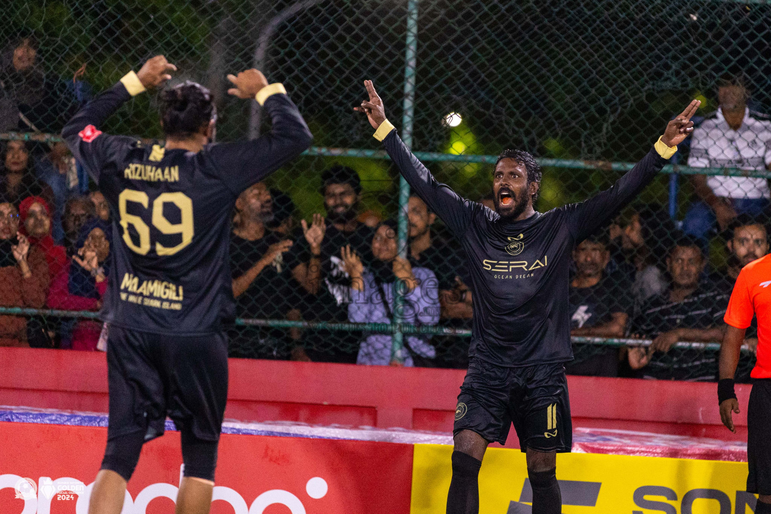 ADh Dhangethi vs ADh Maamigili in Day 7 of Golden Futsal Challenge 2024 was held on Saturday, 20th January 2024, in Hulhumale', Maldives Photos: Ismail Thoriq / images.mv