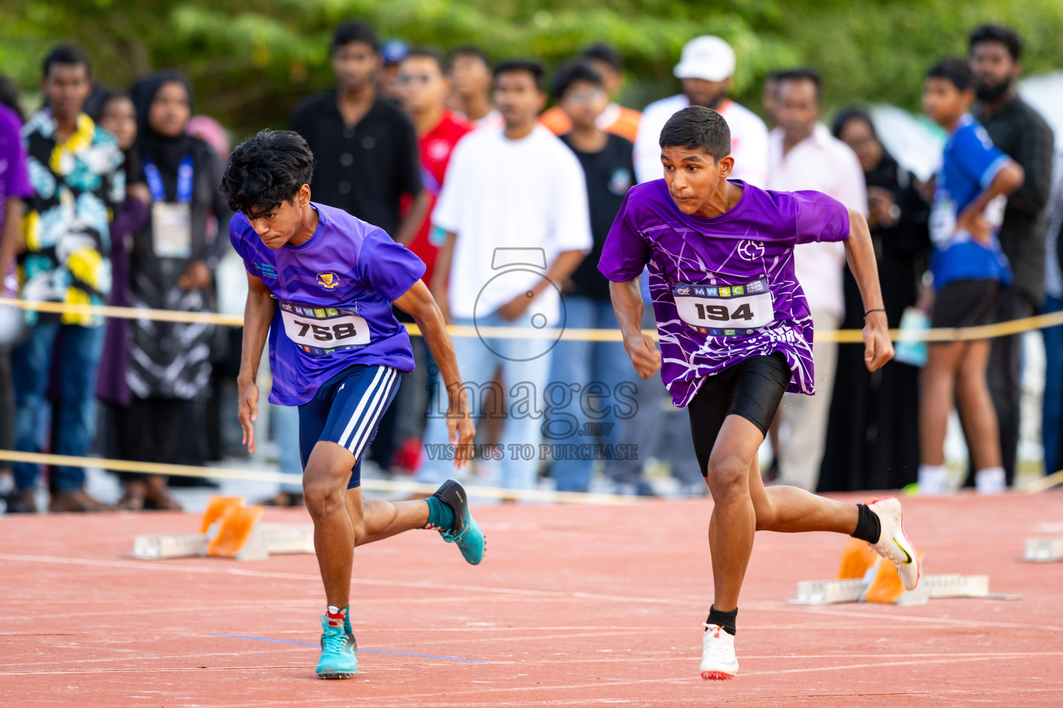 Day 1 of MWSC Interschool Athletics Championships 2024 held in Hulhumale Running Track, Hulhumale, Maldives on Saturday, 9th November 2024. Photos by: Ismail Thoriq / Images.mv