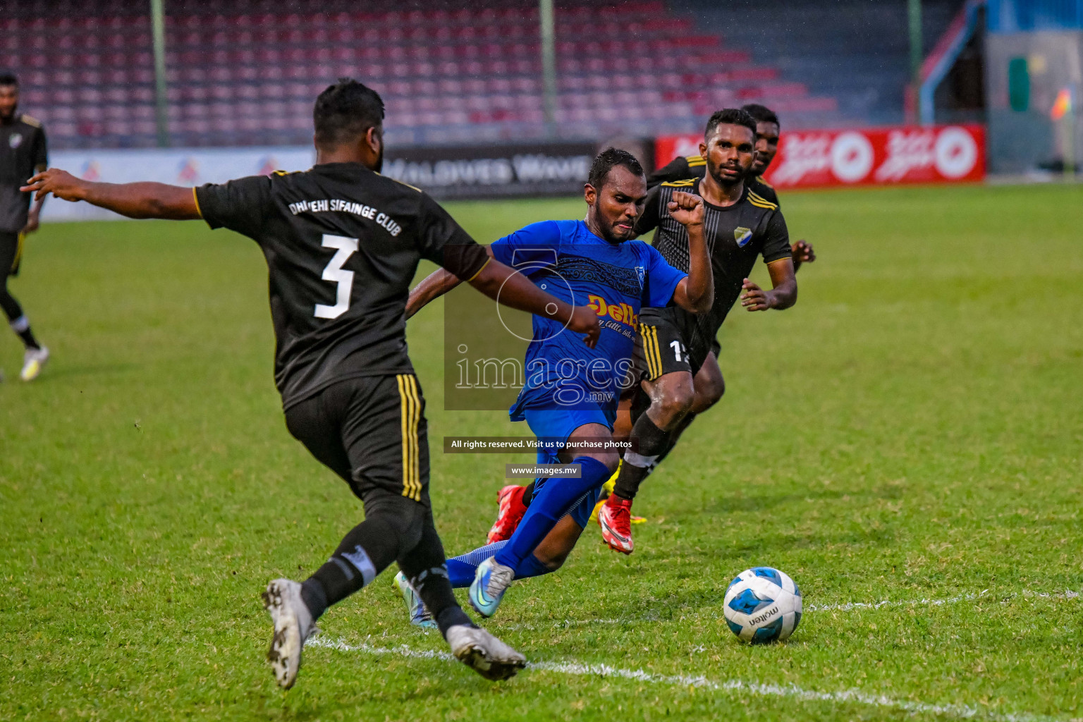 Dhivehi Sifainge Club ( DSC ) vs Kuda henveiru united in the 2nd Division 2022 on 29th July 2022, held in National Football Stadium, Male', Maldives Photos: Nausham Waheed / Images.mv