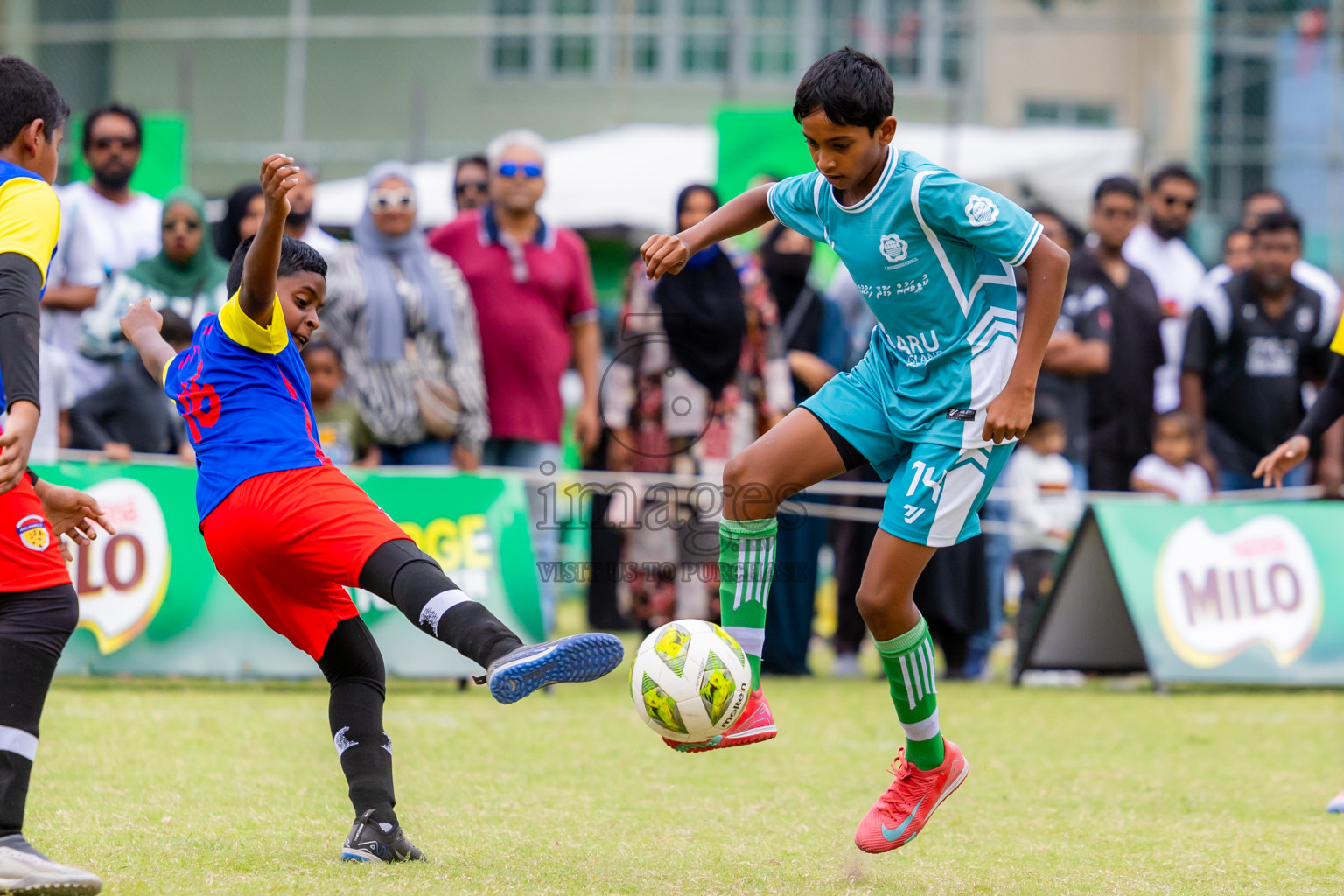 Day 1 of MILO Academy Championship 2025 (U-12) was held at Henveiru Stadium in Male', Maldives on Thursday, 1st May 2025. Photos: Nausham Waheed / images.mv