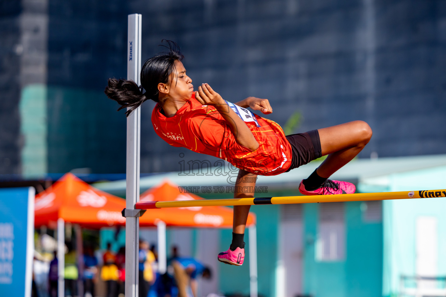 Day 4 of MWSC Interschool Athletics Championships 2024 held in Hulhumale Running Track, Hulhumale, Maldives on Tuesday, 12th November 2024. Photos by: Nausham Waheed / Images.mv