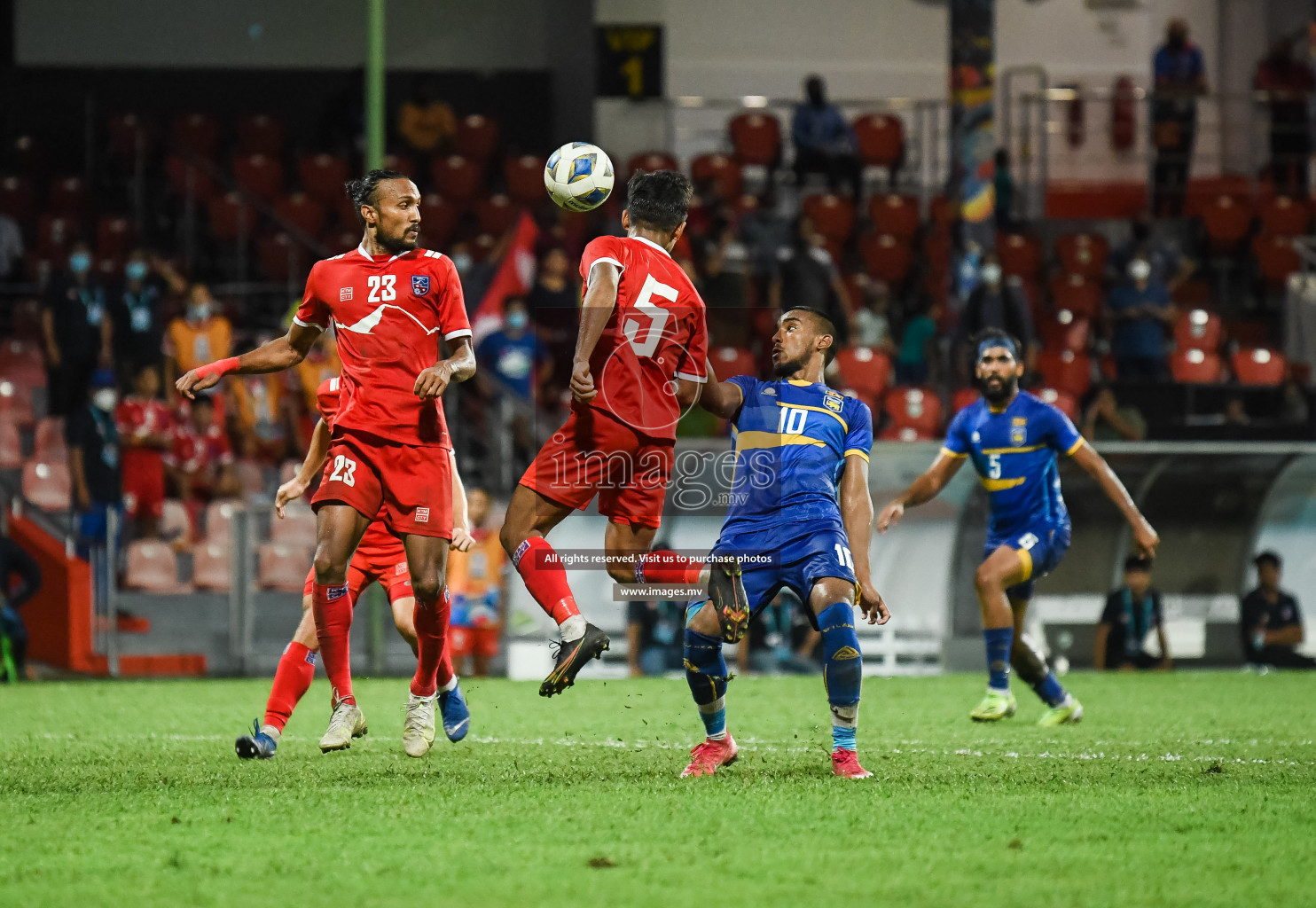 Nepal vs Sri Lanka in SAFF Championship 2021 held on 4th October 2021 in Galolhu National Stadium, Male', Maldives