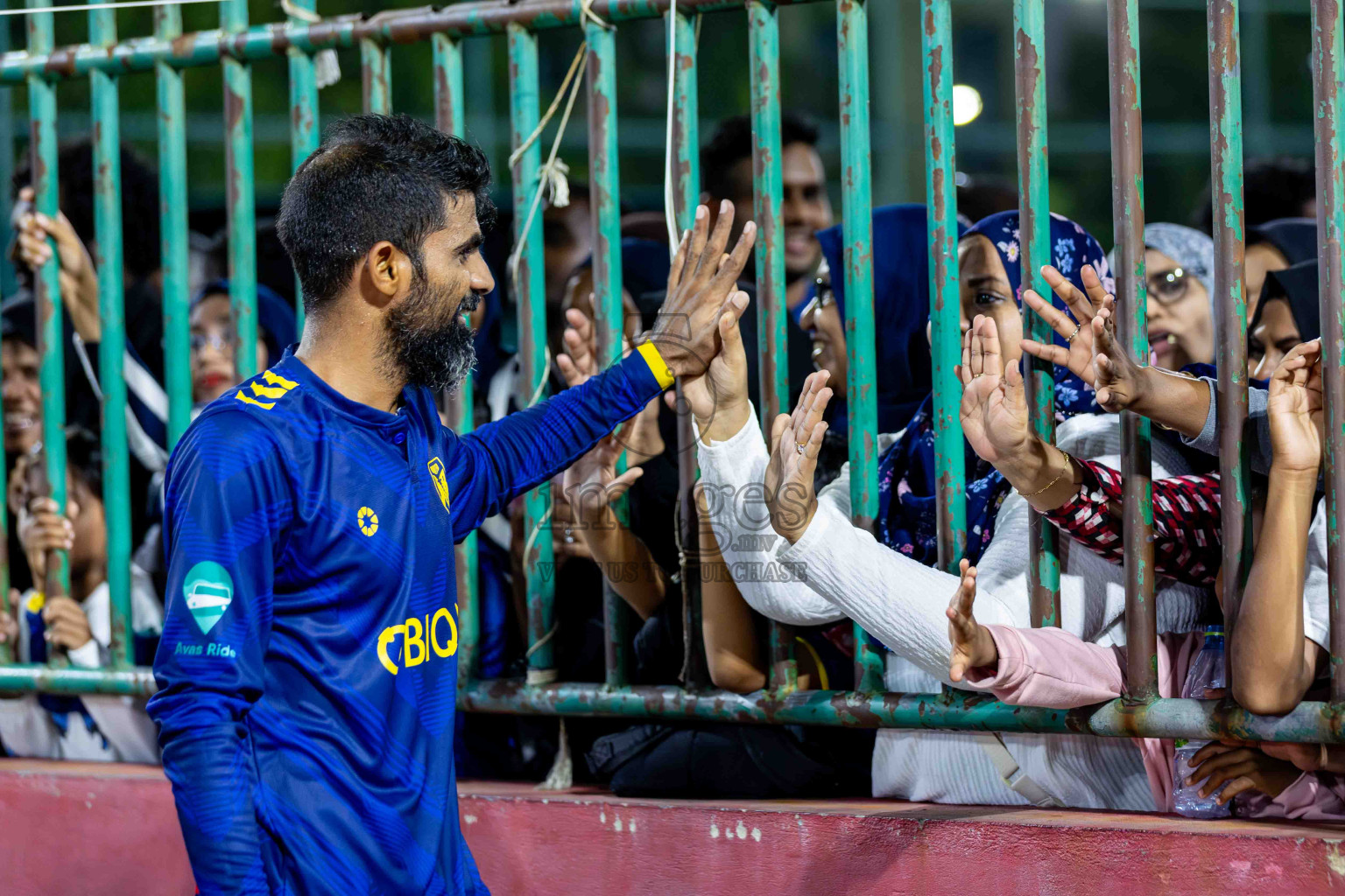 L. Gan VS B. Eydhafushi in the Finals of Golden Futsal Challenge 2024 which was held on Thursday, 7th March 2024, in Hulhumale', Maldives. 
Photos: Hassan Simah / images.mv