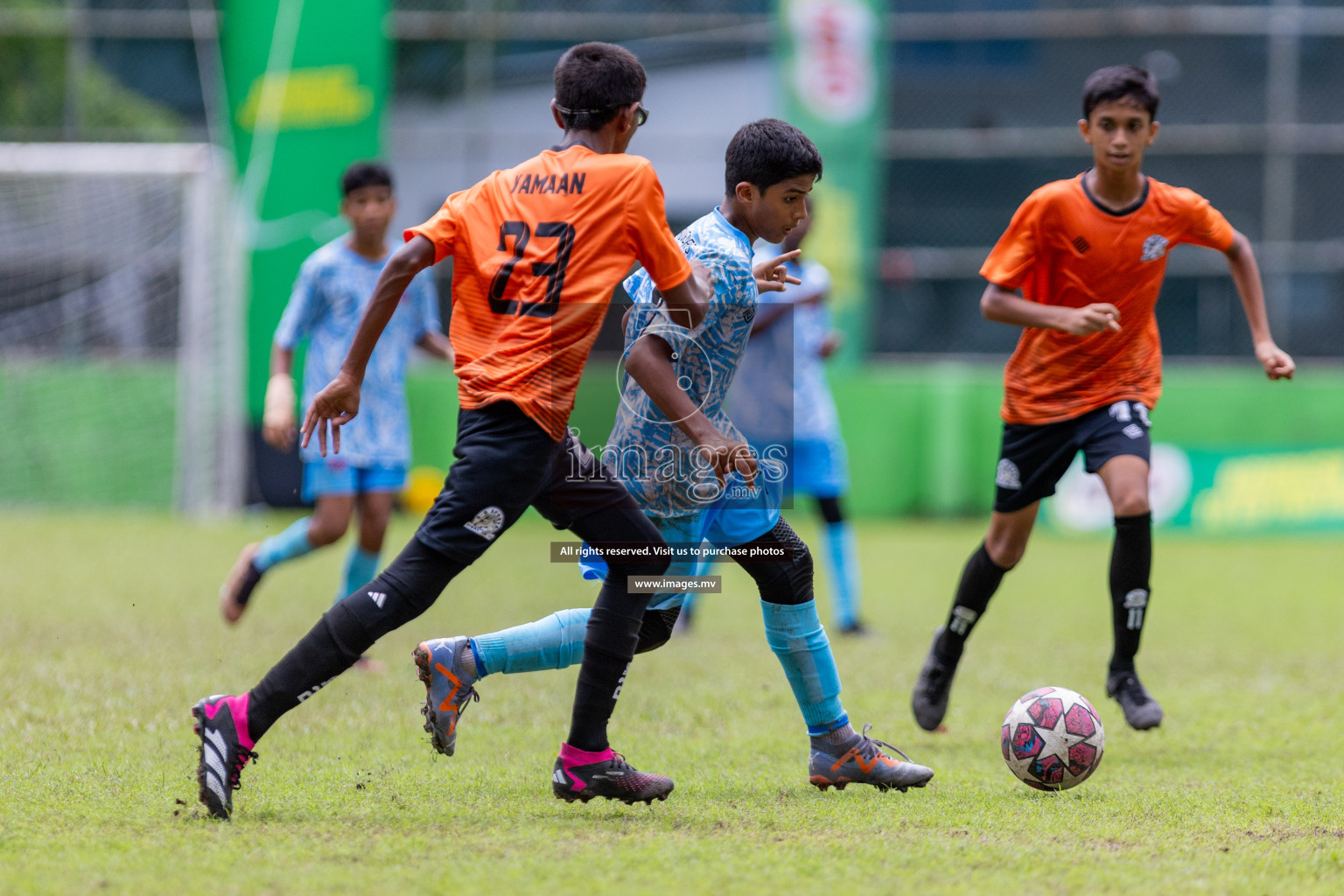 Day 2 of MILO Academy Championship 2023 (u14) was held in Henveyru Stadium Male', Maldives on 4th November 2023. Photos: Nausham Waheed / images.mv