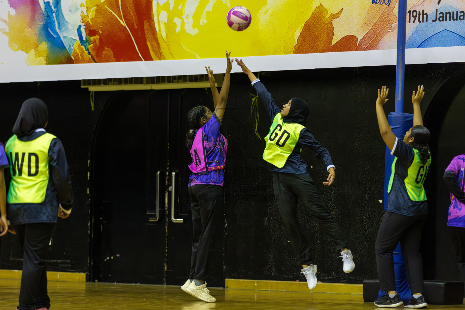 AIS  Netball academy vs N sports Academy in Day 3 of 3rd Netball Junior Championship, held at Social Center on Wednesday 22nd January 2025 . Photos: Shuu Abdul Sattar / images.mv
