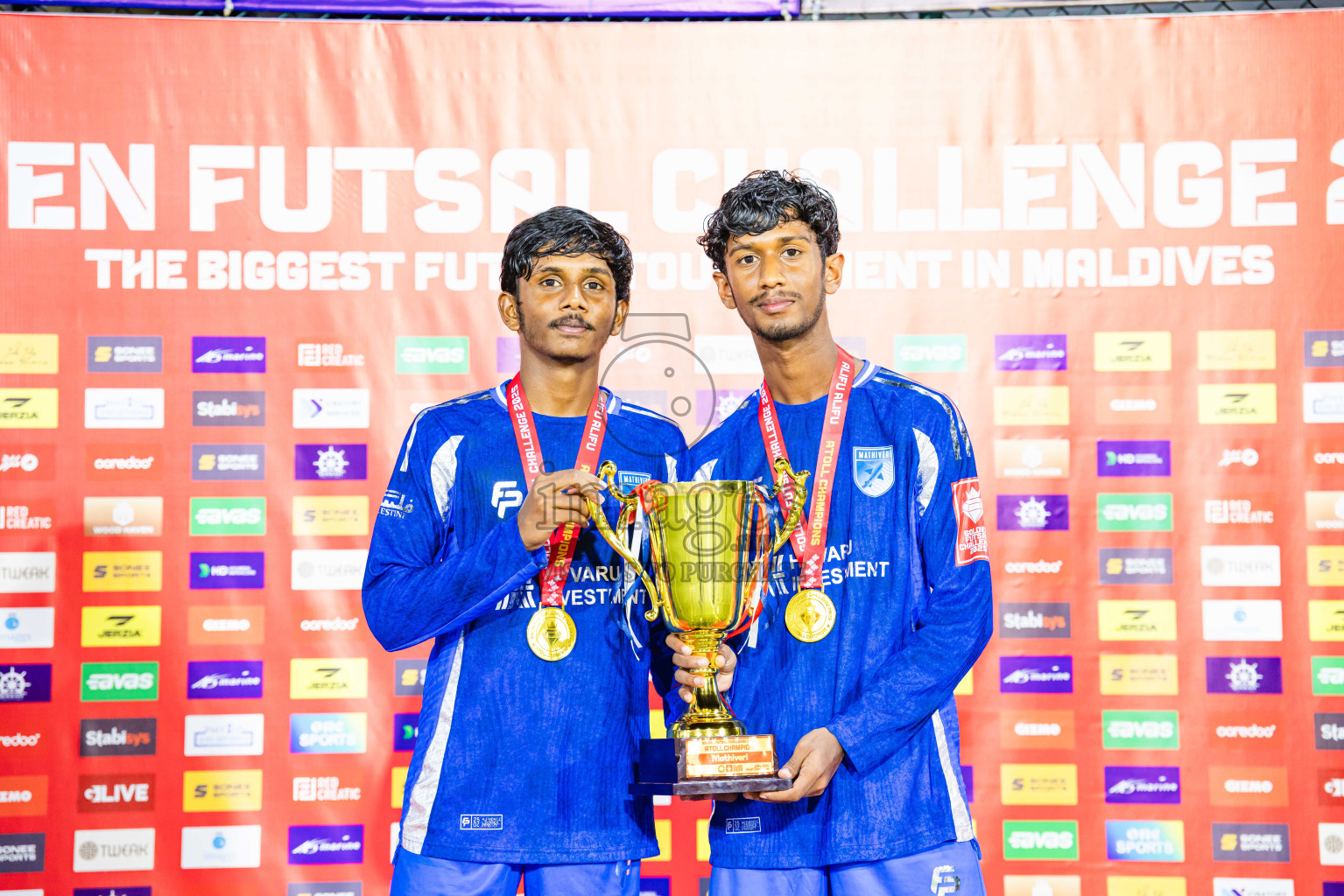 AA. Mathiveri VS AA. Thoddoo in Atoll Round Final on Day 20 of Golden Futsal Challenge 2025 was held on Thursday, 23rd January 2025, in Hulhumale', Maldives. Photos: Abdulla Abeed / images.mv