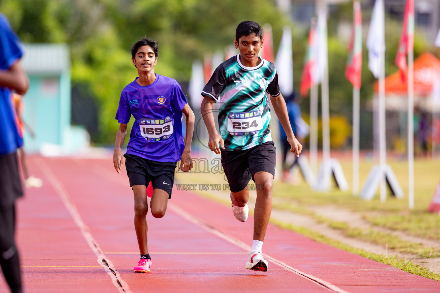 Day 3 of MWSC Interschool Athletics Championships 2024 held in Hulhumale Running Track, Hulhumale, Maldives on Monday, 11th November 2024. 
Photos by: Hassan Simah / Images.mv