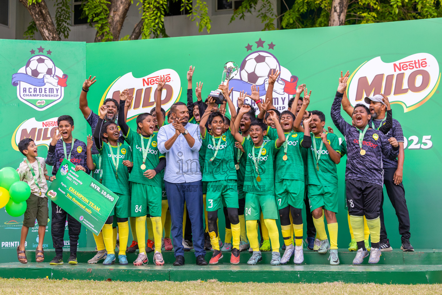 Day 3 of MILO Academy Championship 2025 (U-12) was held at Henveiru Stadium in Male', Maldives on Saturday, 3rd May 2025. Photos: Ismail Thoriq / images.mv