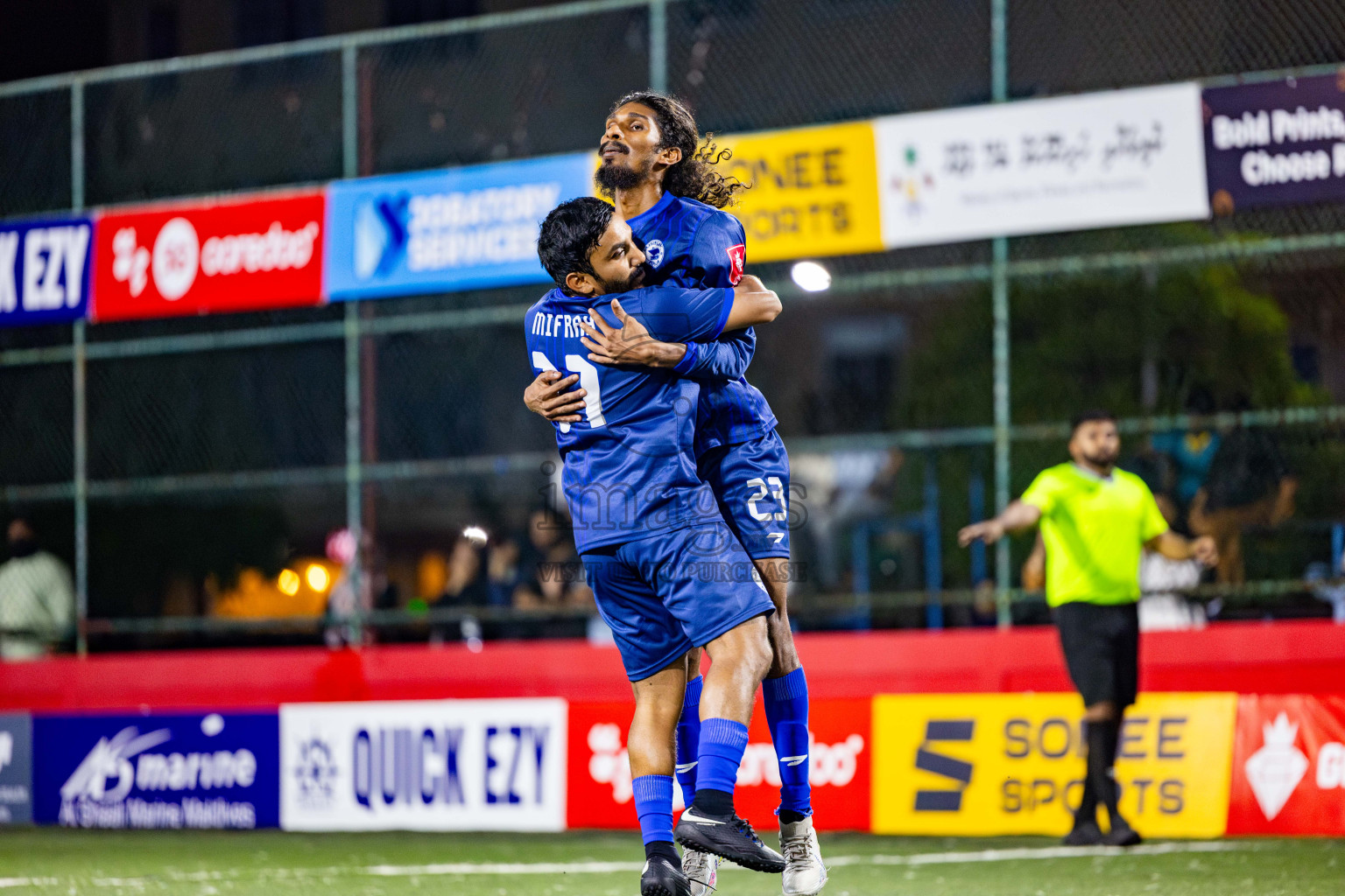 GA Maamendhoo VS GA Villingili in Day 8 of Golden Futsal Challenge 2025 was held on Sunday, 12th January 2025, in Hulhumale', Maldives Photos: Nausham Waheed , Ismail Thoriq / images.mv