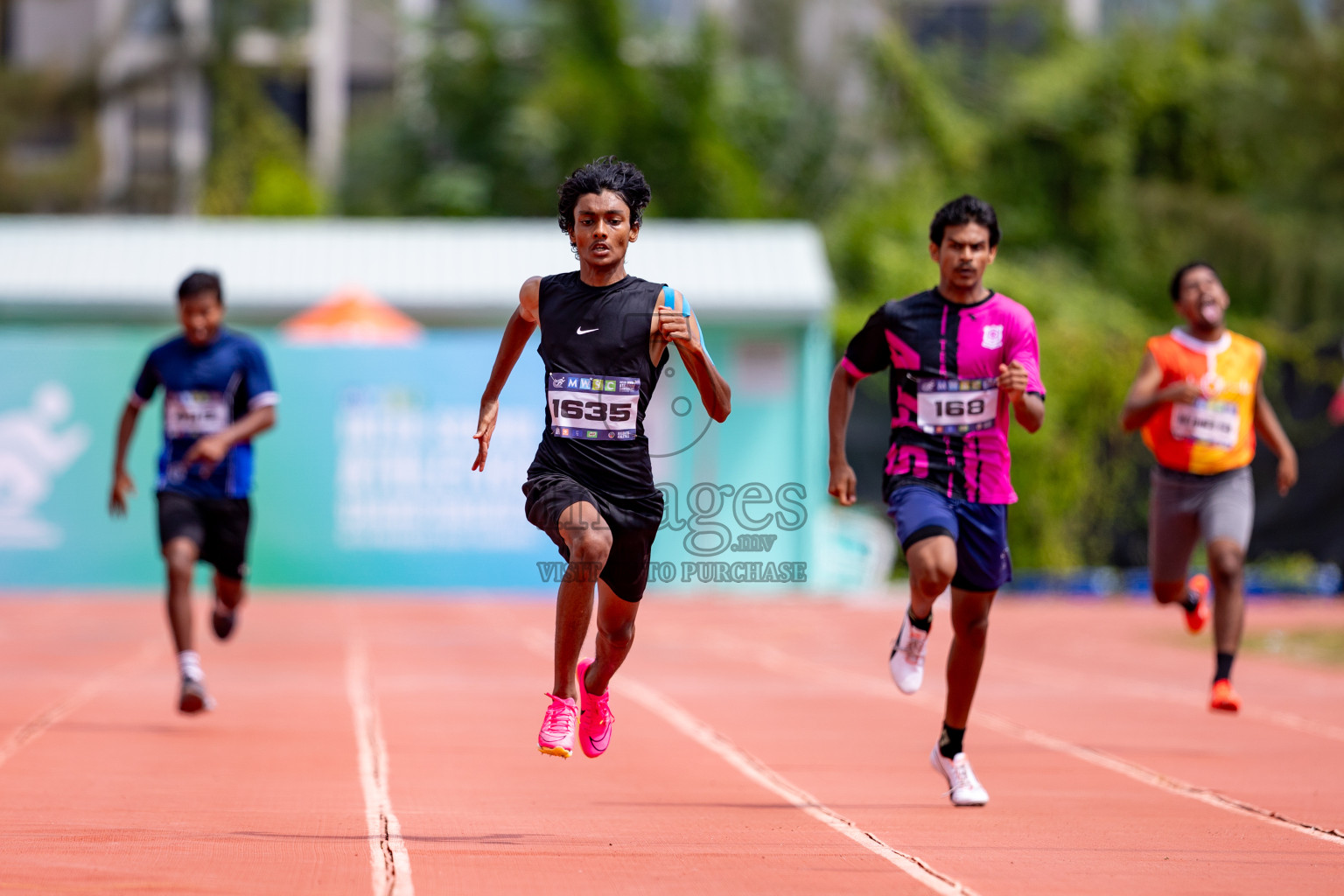 Day 3 of MWSC Interschool Athletics Championships 2024 held in Hulhumale Running Track, Hulhumale, Maldives on Monday, 11th November 2024. 
Photos by: Hassan Simah / Images.mv