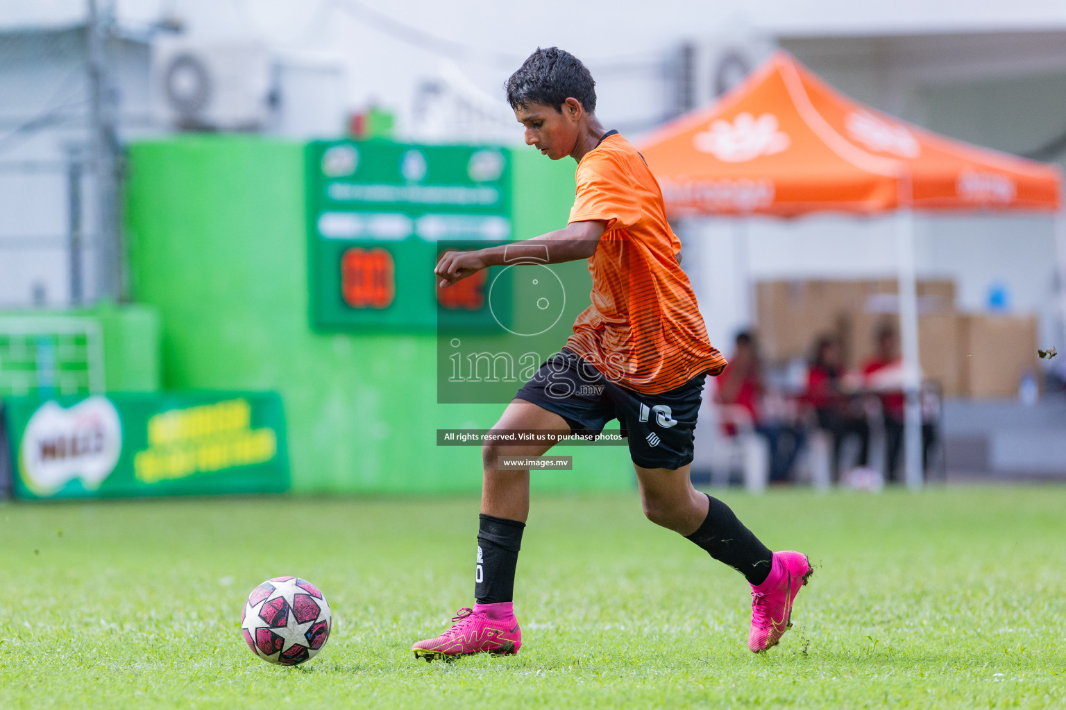 Day 1 of MILO Academy Championship 2023 (u14) was held in Henveyru Stadium Male', Maldives on 3rd November 2023. Photos: Nausham Waheed / images.mv