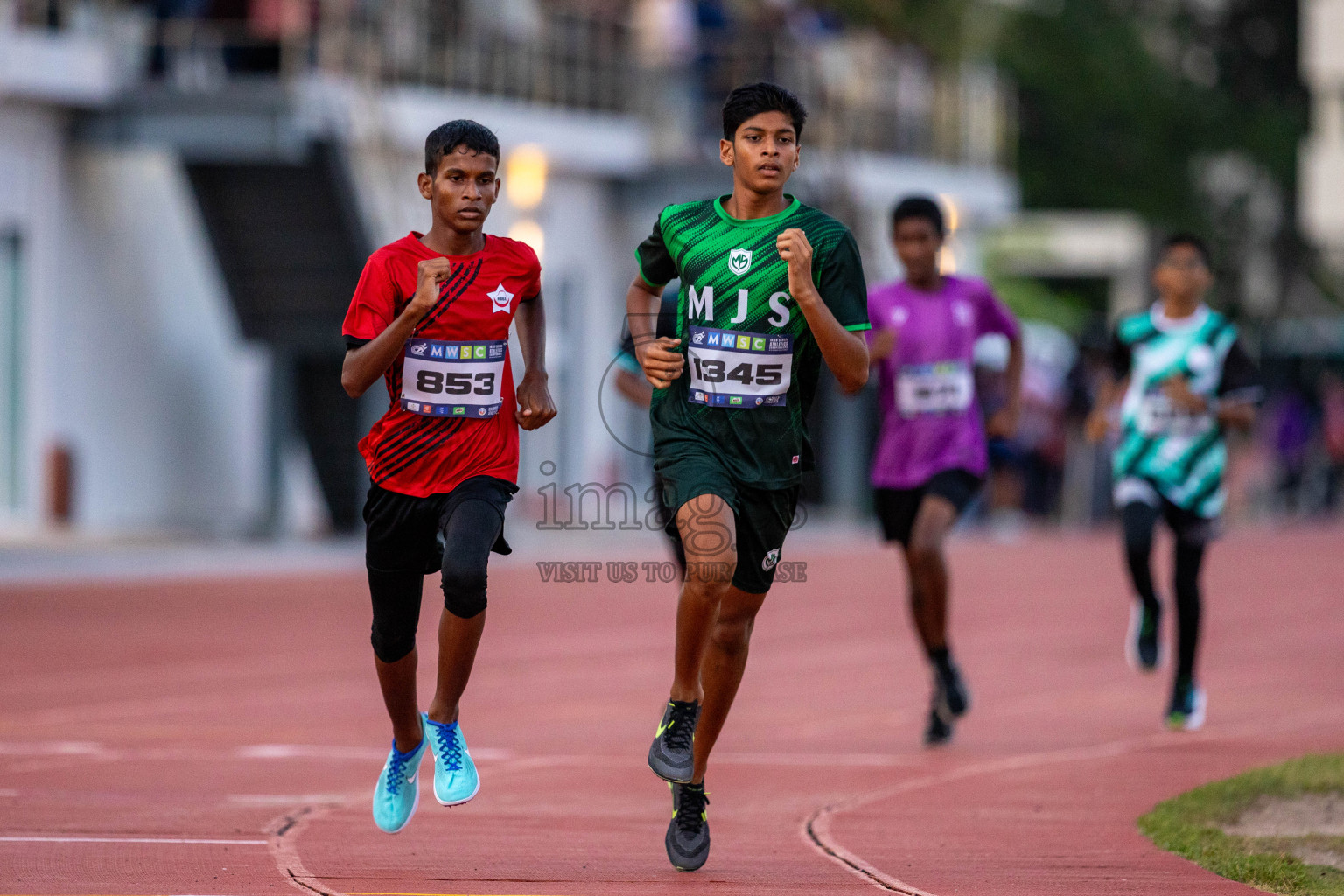 Day 1 of MWSC Interschool Athletics Championships 2024 held in Hulhumale Running Track, Hulhumale, Maldives on Saturday, 9th November 2024. Photos by: Ismail Thoriq / Images.mv