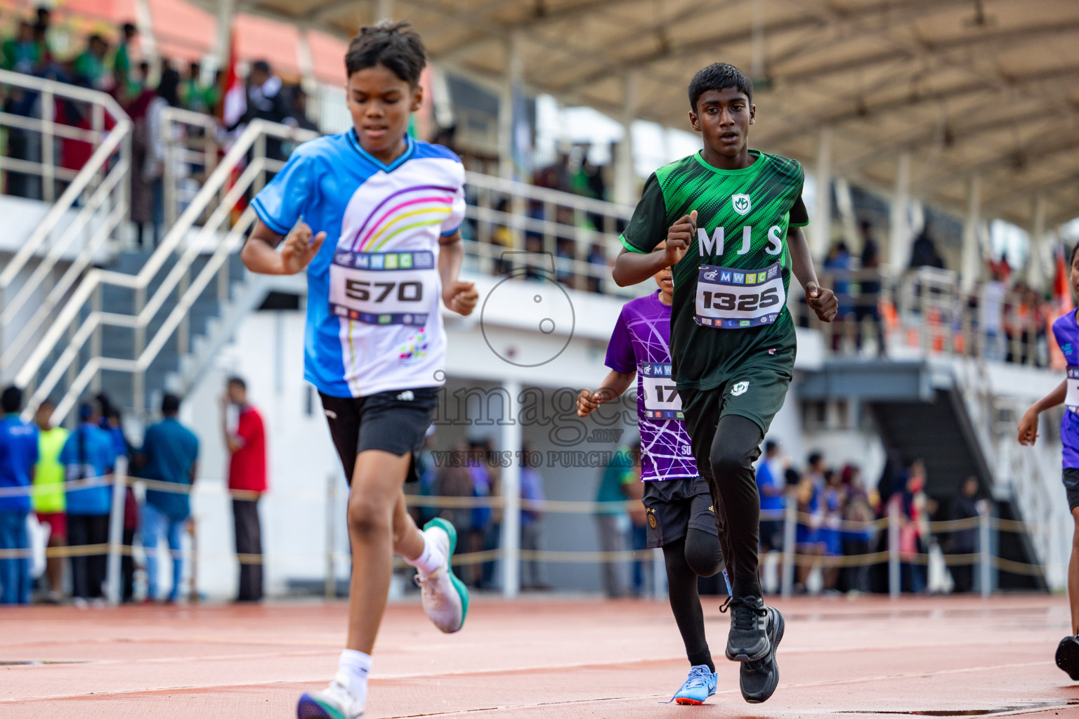 Day 1 of MWSC Interschool Athletics Championships 2024 held in Hulhumale Running Track, Hulhumale, Maldives on Saturday, 9th November 2024. 
Photos by: Ismail Thoriq, Hassan Simah / Images.mv