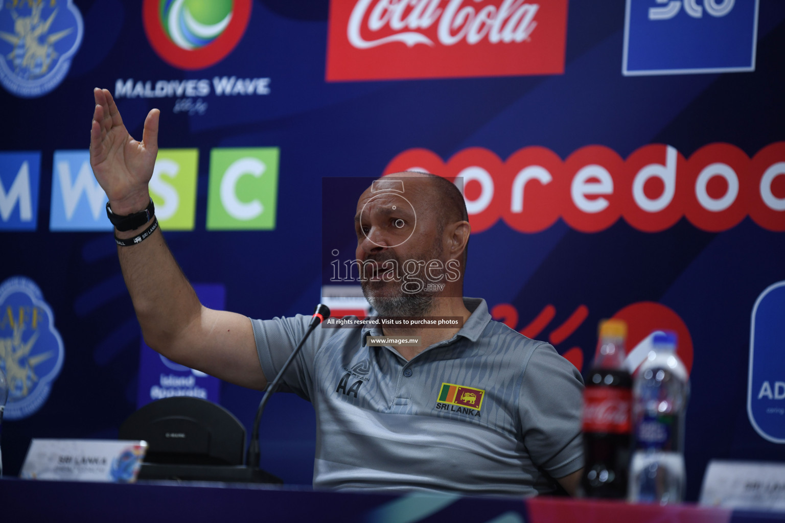 Match Day 3, Pre-match Press Conference of SAFF Championship 2021 held on 06th October 2021 at Galholhu National Stadium, Male', Maldives