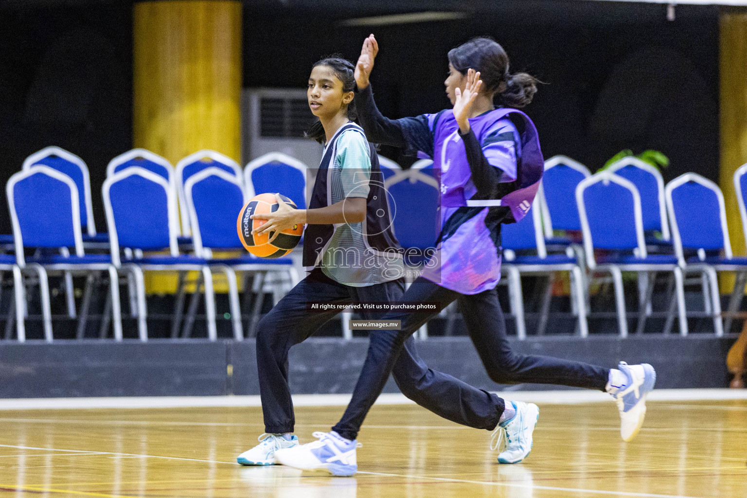 Day 11 of 24th Interschool Netball Tournament 2023 was held in Social Center, Male', Maldives on 6th November 2023. Photos: Nausham Waheed / images.mv