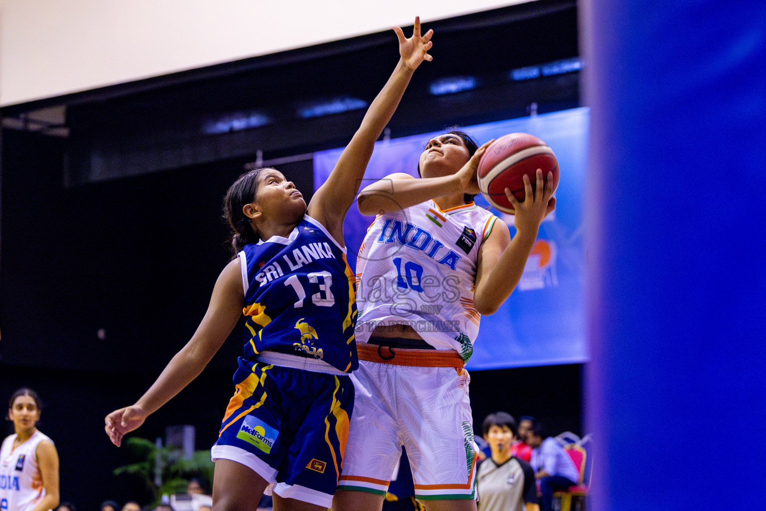 India vs SriLanka in Day 1 of Under 16 Woman's Asian Cup SABA Qualifiers 2025 was held in Social Center, Male', Maldives on 12th June 2025. Photos: Nausham Waheed / images.mv