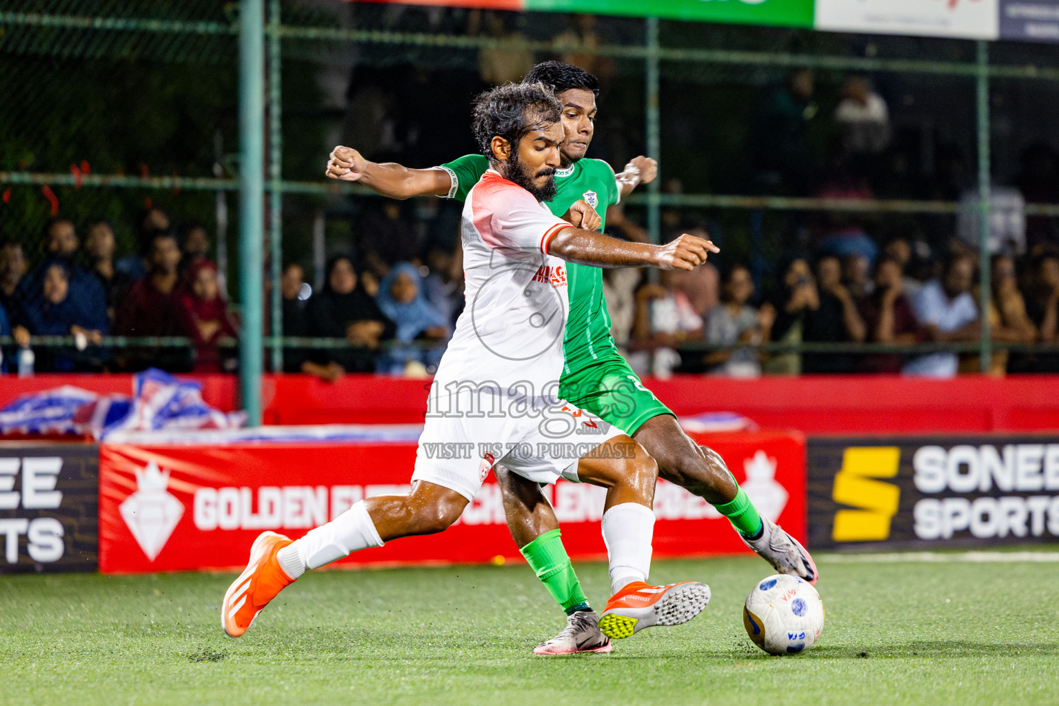 Sh Narudhoo vs Sh Goidhoo in Day 11 of Golden Futsal Challenge 2025 was held on Wednesday, 15th January 2025, in Hulhumale', Maldives Photos: Nausham Waheed / images.mv