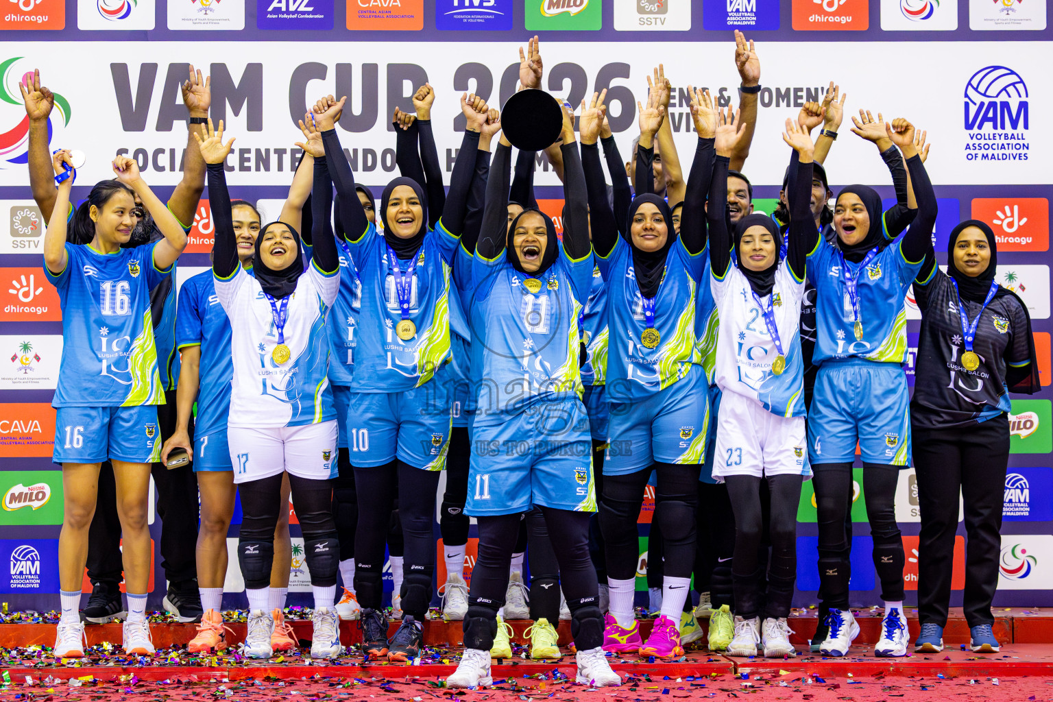MTCC vs Club WAMCO in the Final of VAM Volleyball Cup 2026 Women's Division held in Male', Maldives on Monday, 7th September 2026 at Social Center Indoor Hall Photos By: Nausham Waheed / images.mv