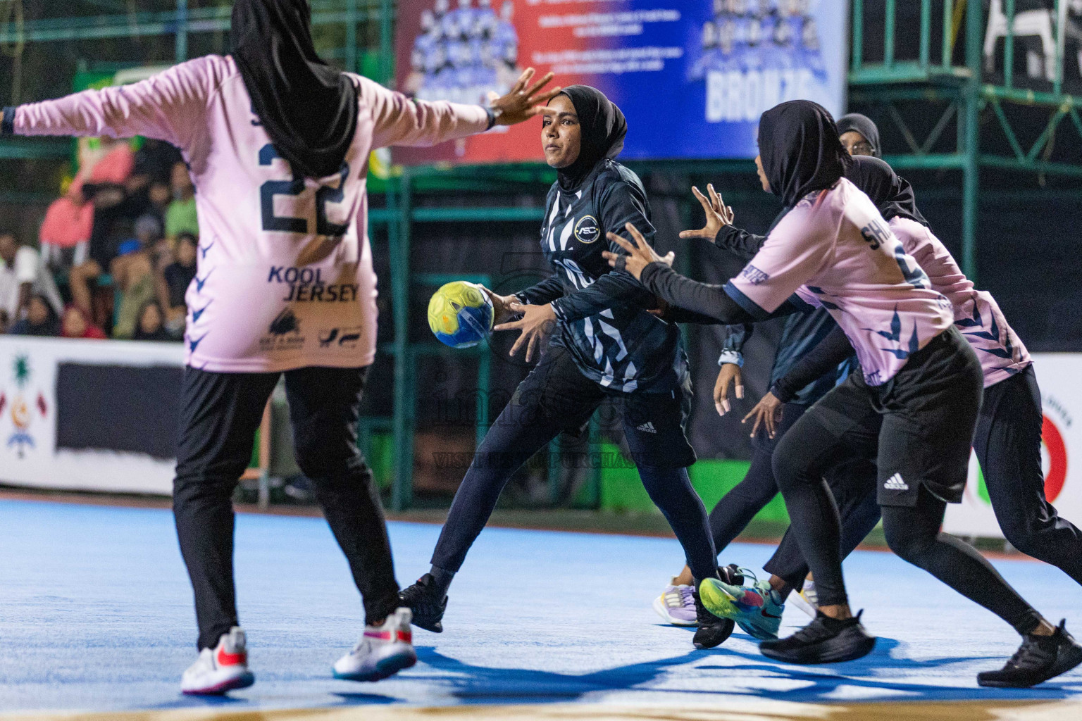 Day 16 of 10th National Handball Tournament 2023, held in Handball ground, Male', Maldives on Wednesday, 13th December 2023 Photos: Nausham Waheed/ Images.mv