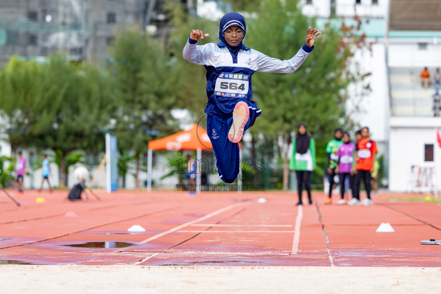 Day 2 of MWSC Interschool Athletics Championships 2024 held in Hulhumale Running Track, Hulhumale, Maldives on Sunday, 10th November 2024. 
Photos by:  Hassan Simah / Images.mv