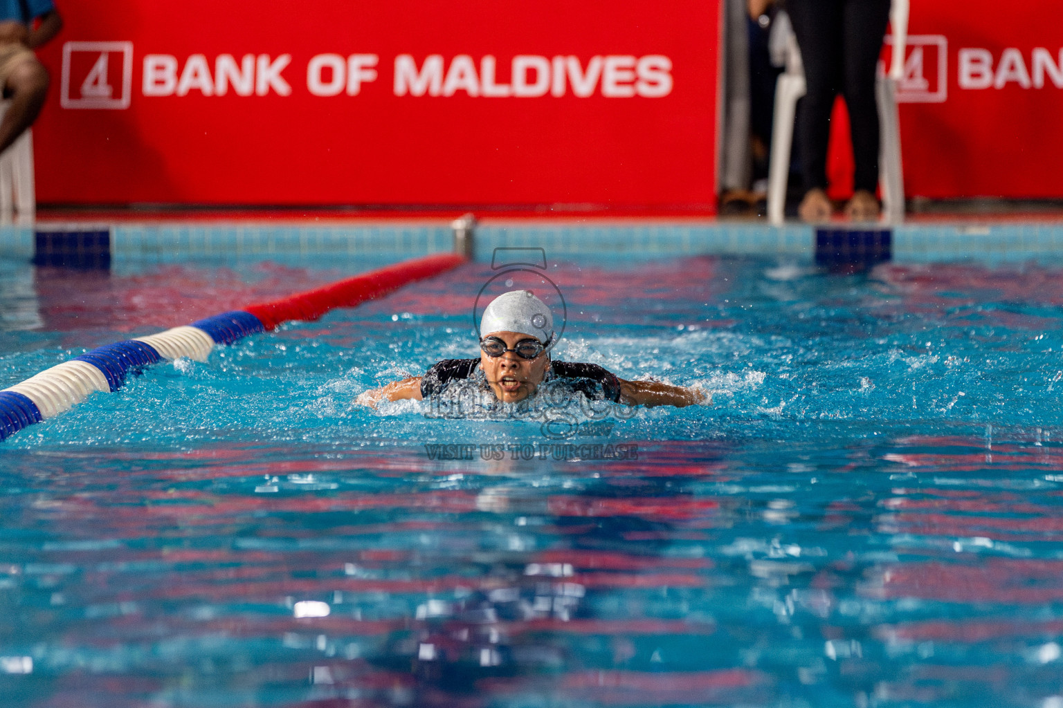 Day 3 of National Swimming Competition 2024 held in Hulhumale', Maldives on Sunday, 15th December 2024. Photos: Hassan Simah / images.mv