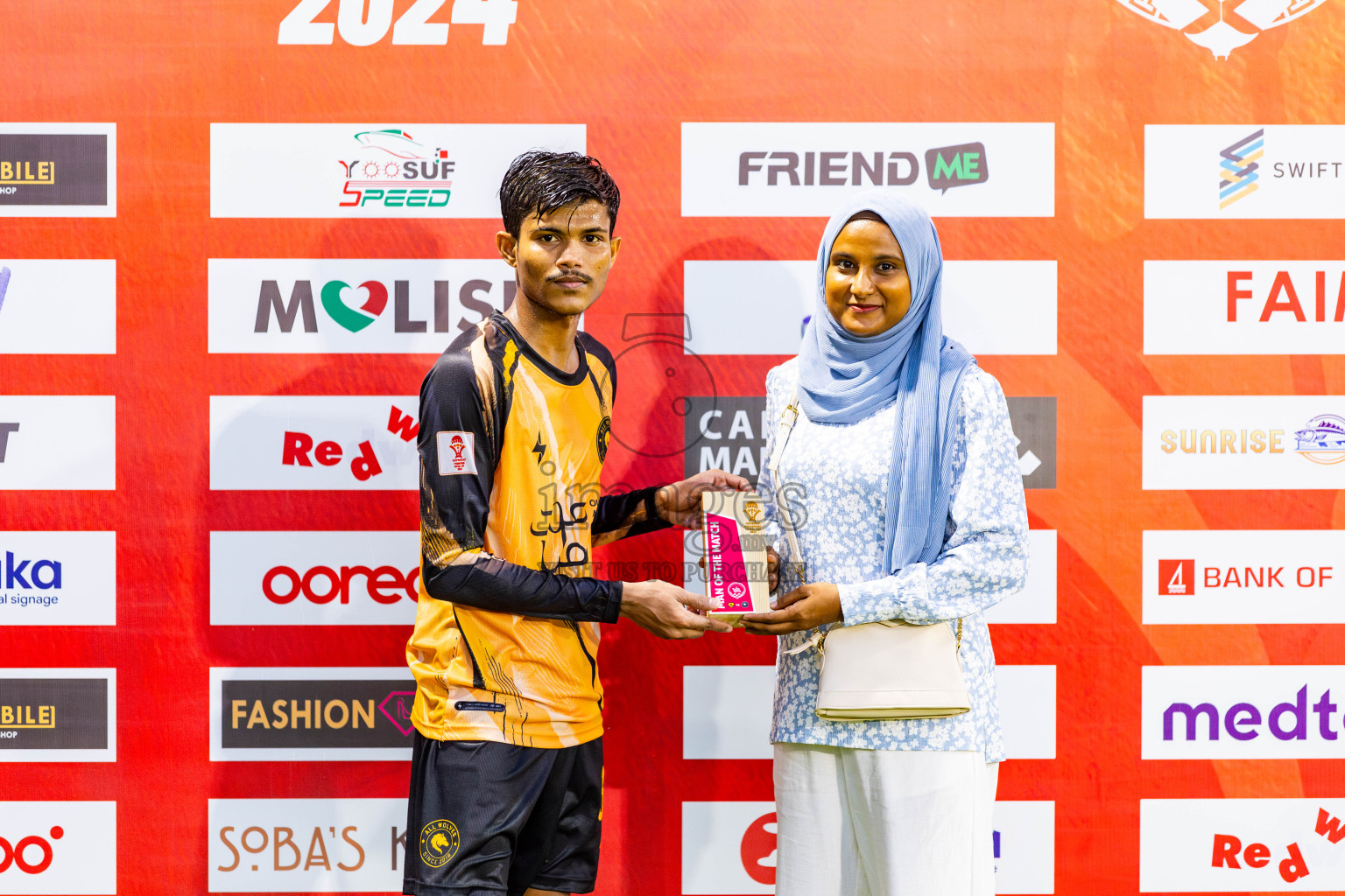Vela Sports Club vs All Wolves in Day 6 of Eydhafushi Futsal Cup 2024 was held on Saturday, 13th April 2024, in B Eydhafushi, Maldives Photos: Nausham Waheed / images.mv