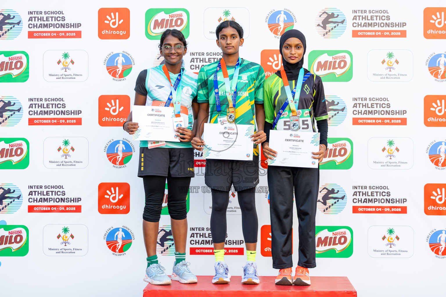 Day 1 of Inter-school Athletics Championship 2025 held in Ekuveni Synthetic Track, Male', Maldives on Monday, 06th October 2025. Photos by: Ismail Thoriq / Images.mv