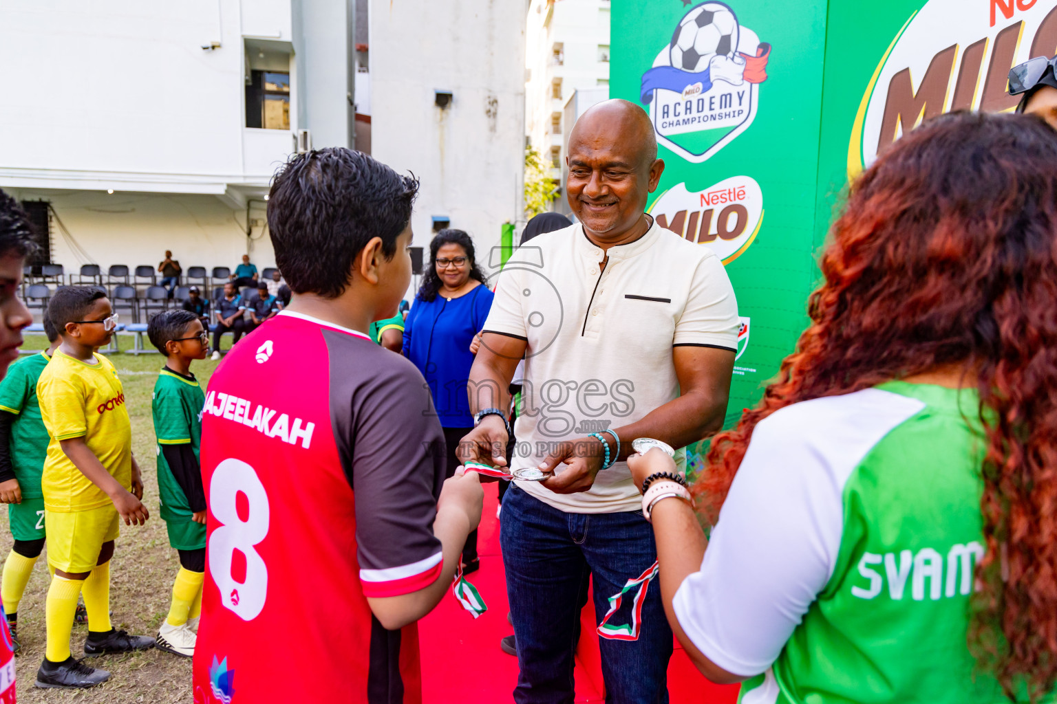 Day 4 of MILO Academy Championship 2024 - U12 was held at Henveiru Grounds in Male', Maldives on Sunday, 7th July 2024. Photos: Nausham Waheed / images.mv