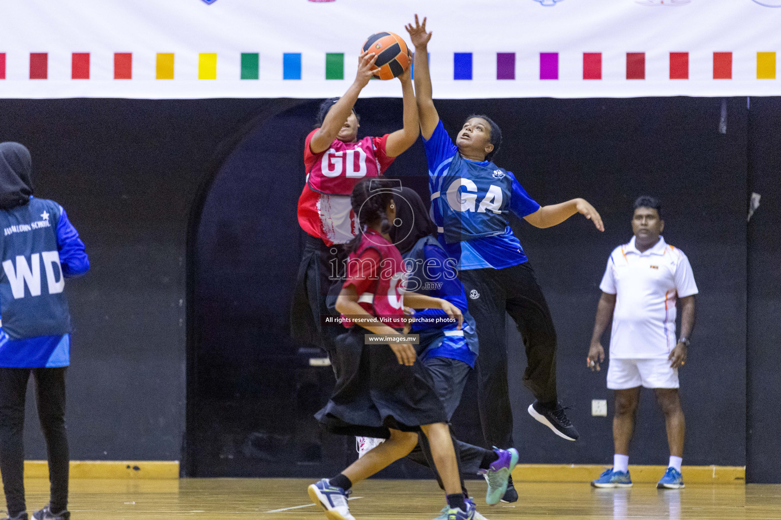 Day7 of 24th Interschool Netball Tournament 2023 was held in Social Center, Male', Maldives on 2nd November 2023. Photos: Nausham Waheed / images.mv