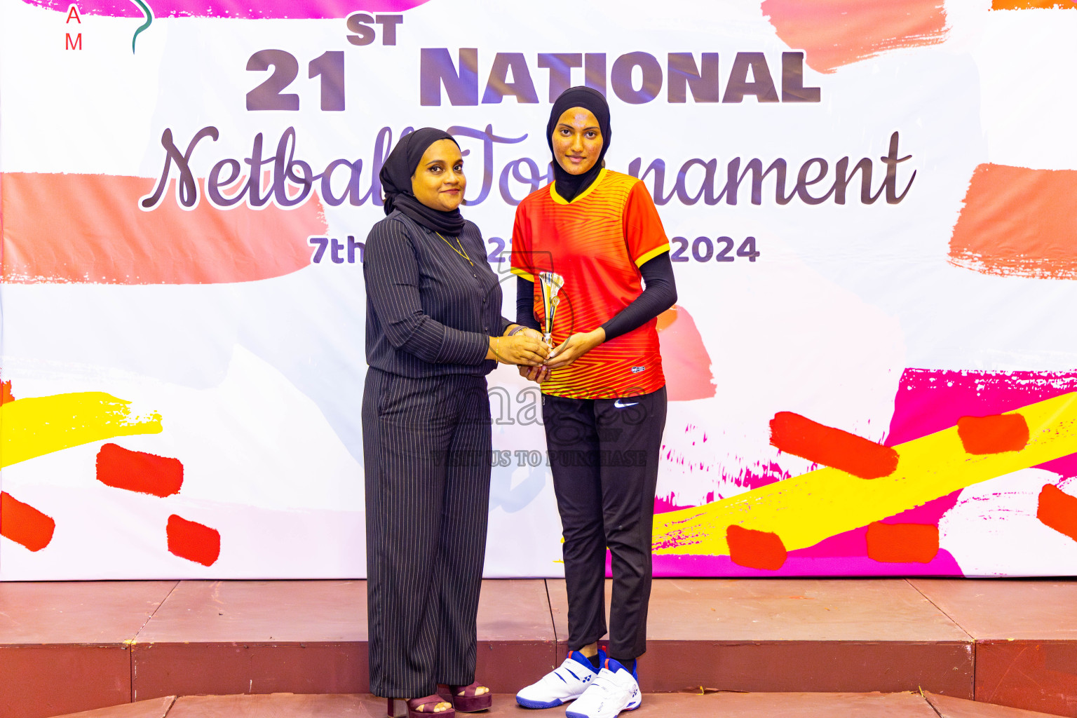 Sports Club Skylark vs Youth United Sports Club in Final of 21st National Netball Tournament was held in Social Canter at Male', Maldives on Monday, 13th May 2024. Photos: Nausham Waheed / images.mv