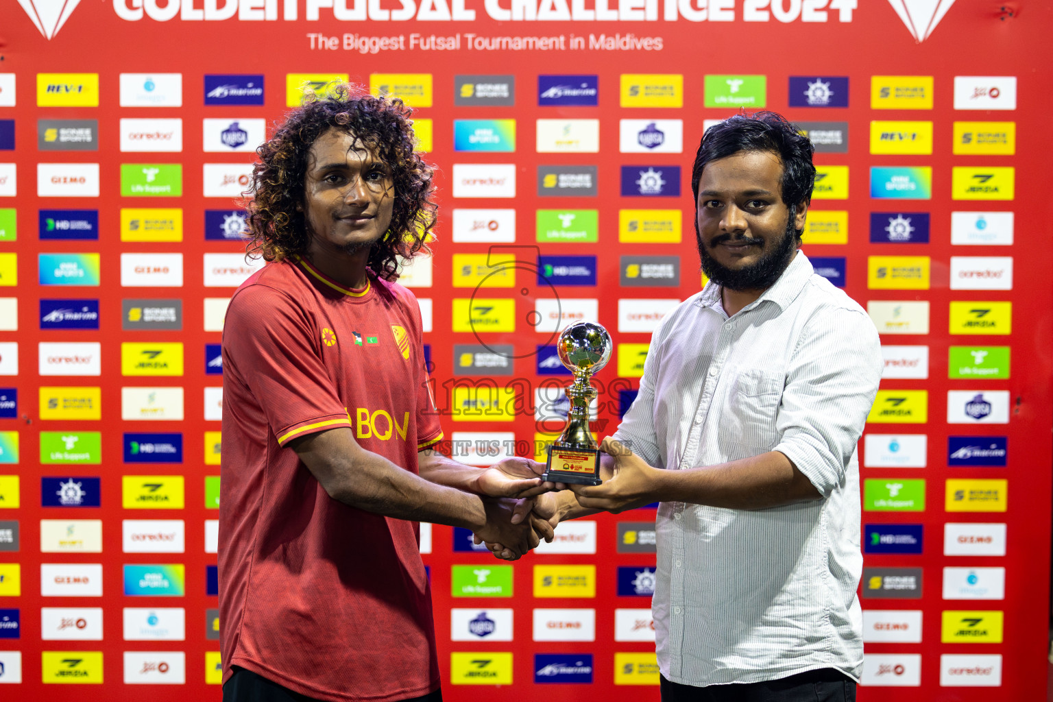 M Mulak vs Dh Kudahuvadhoo on Day 32 of Golden Futsal Challenge 2024, held on Saturday, 17th February 2024 in Hulhumale', Maldives 
Photos: Mohamed Mahfooz Moosa / images.mv