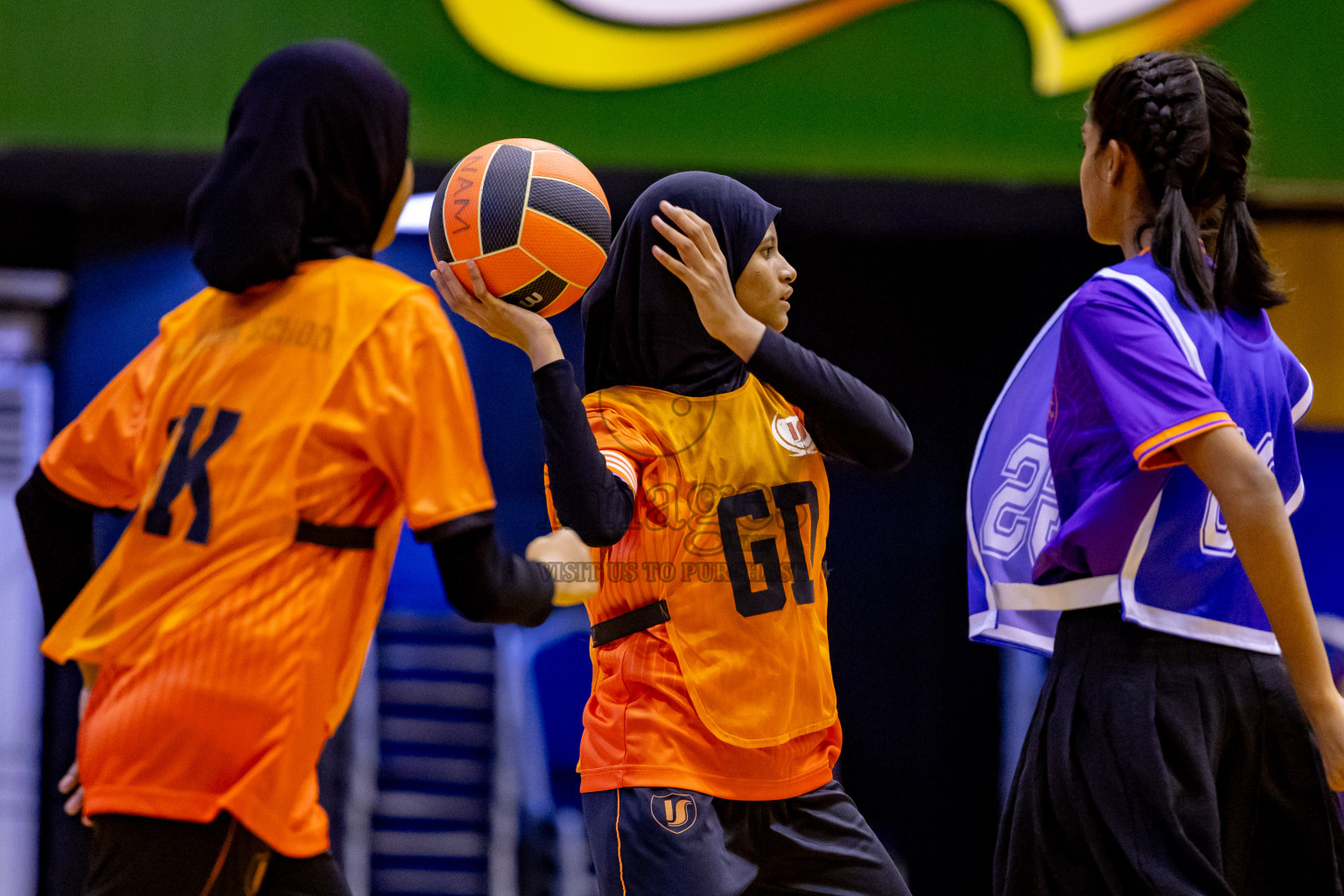 Day 8 of 25th Inter-School Netball Tournament was held in Social Center at Male', Maldives on Sunday, 18th August 2024. Photos: Nausham Waheed / images.mv