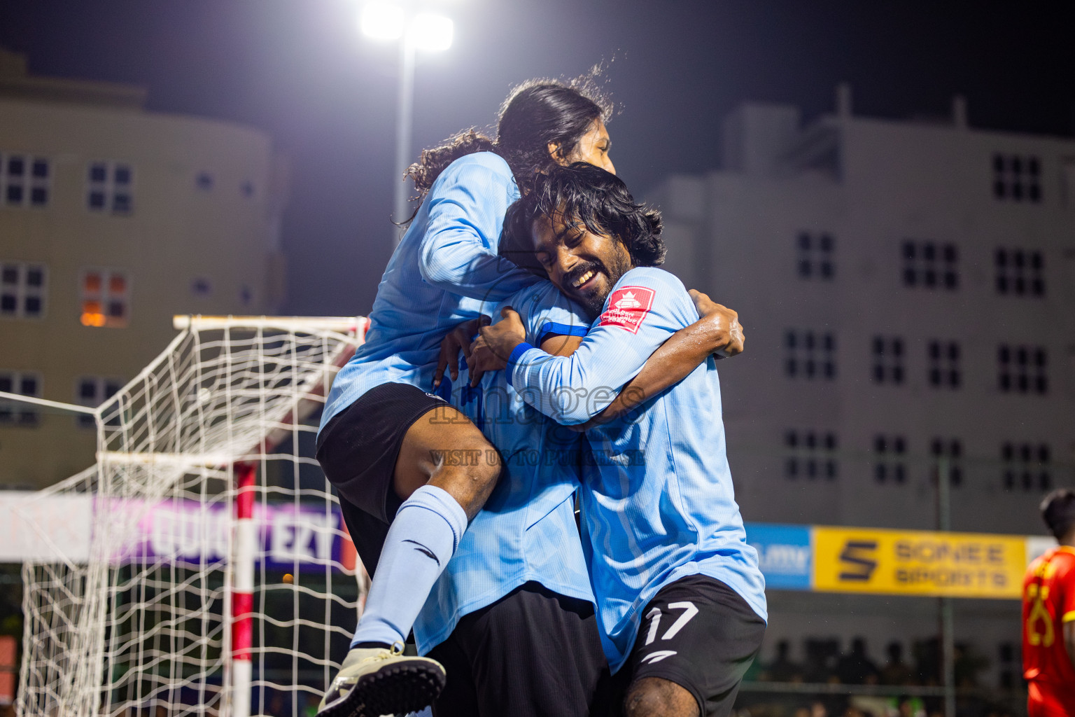 HDh Neykurendhoo vs HDh Nolhivaranfaru in Day 13 of Golden Futsal Challenge 2025 was held on Friday, 17th January 2025, in Hulhumale', Maldives. Photos: Nausham Waheed / images.mv
