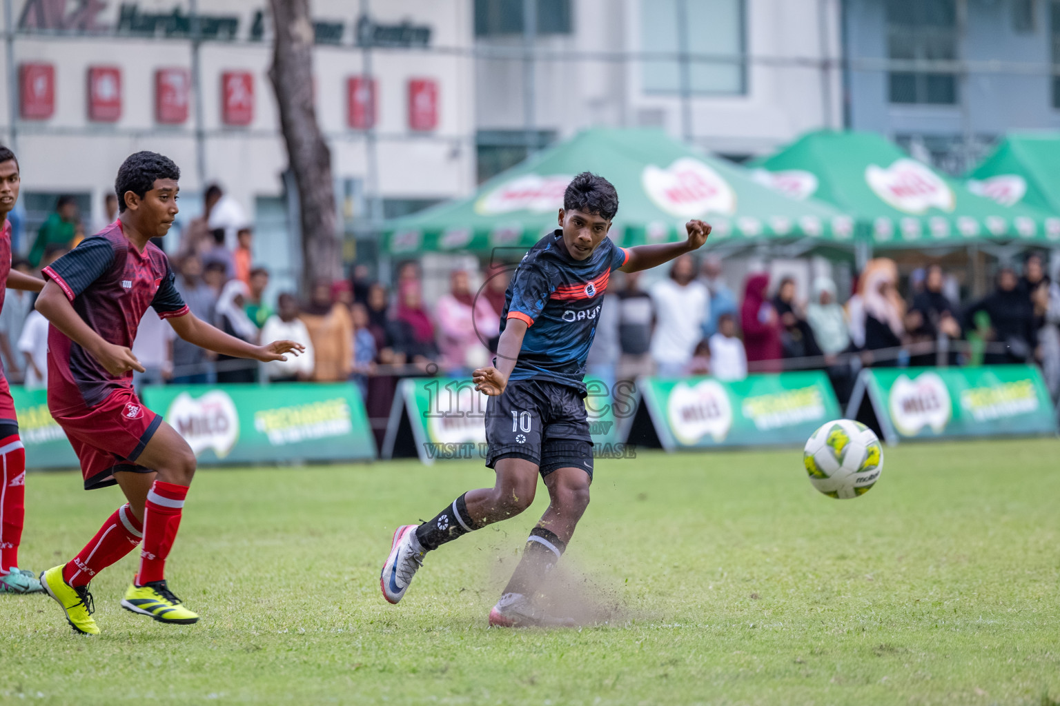 Day 2 of MILO Academy Championship 2025 (U14) was held on Friday, 31st October 2025 at Henveiru Football Grounds, Male', Maldives . 
Photos: Hassan Simah / images.mv
