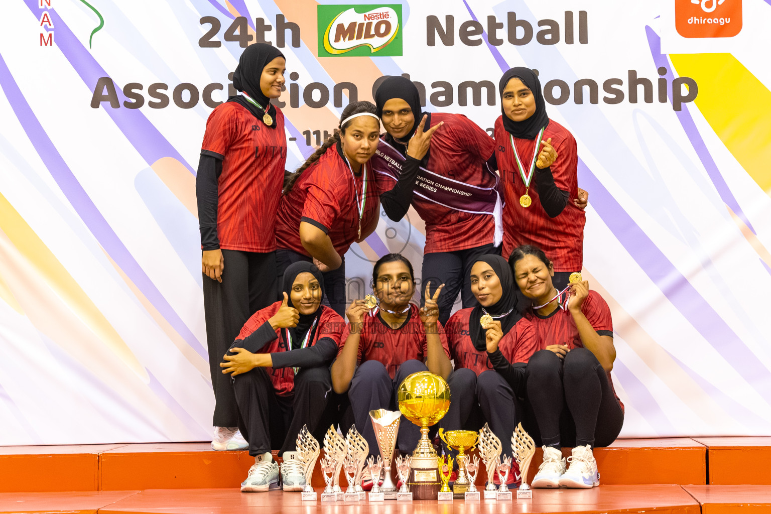 C Matrix vs KYRC in the Final of 24th Milo Netball Association Championship was held in Social Center at Male', Maldives on Thursday, 11th September 2025. Photos: Mohamed Mahfooz Moosa / images.mv